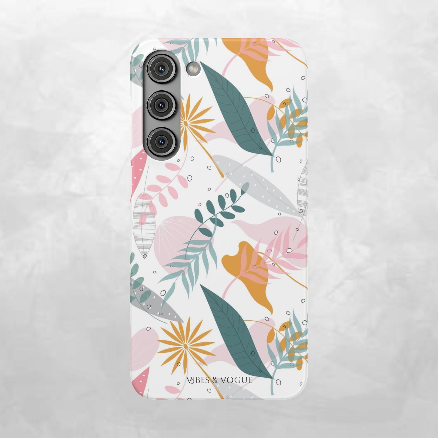 Floral Snap Case - Stylish Phone Protector with Botanical Design