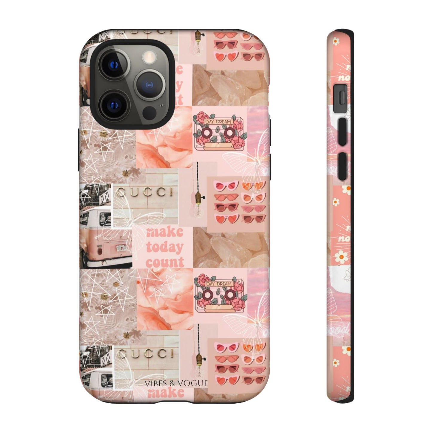 Stylish Phone Case for Trendsetters, Customizable Smartphone Cover, Vibes & Vogue Design, Floral Aesthetic Gift, Unique Tech Accessory