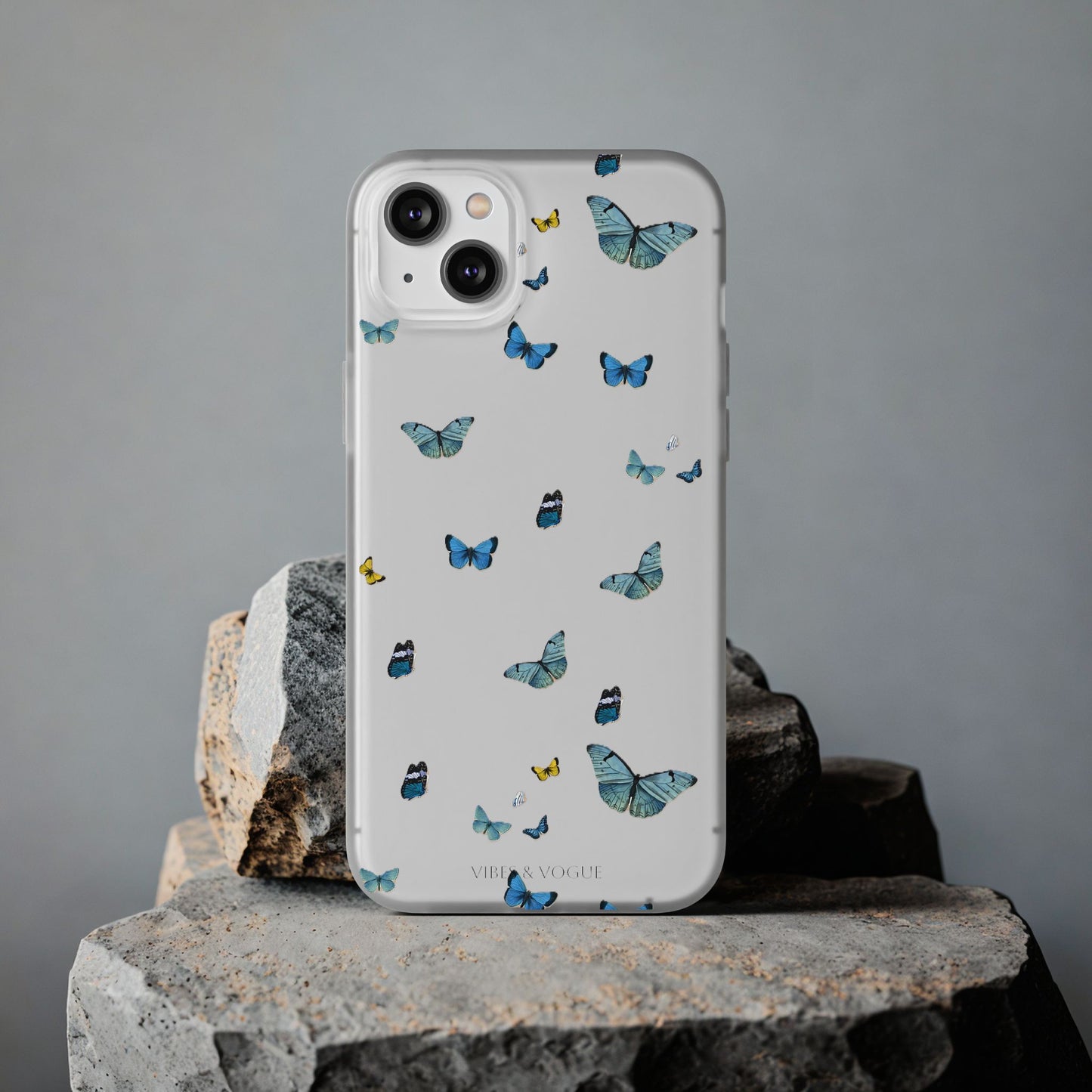 Butterfly Vibes Phone Case, Flexible Phone Cover, Elegant Phone Accessory, Gift for Nature Lovers, Spring Decor, Eco-Friendly Case