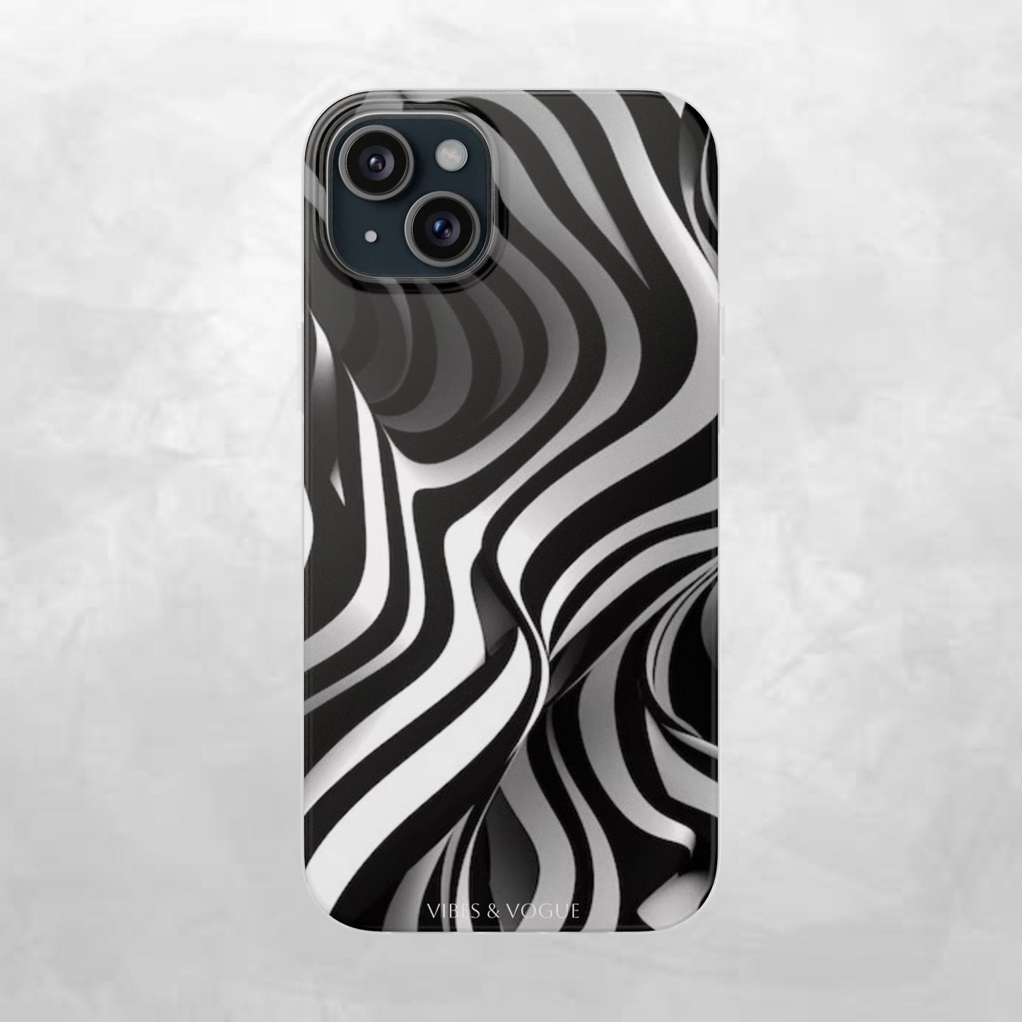 Stylish Phone Cases, Trendy Flexi Cases for iPhone, Black and White Art Case, Gifts for Him/Her, Phone Accessories, Unique Design