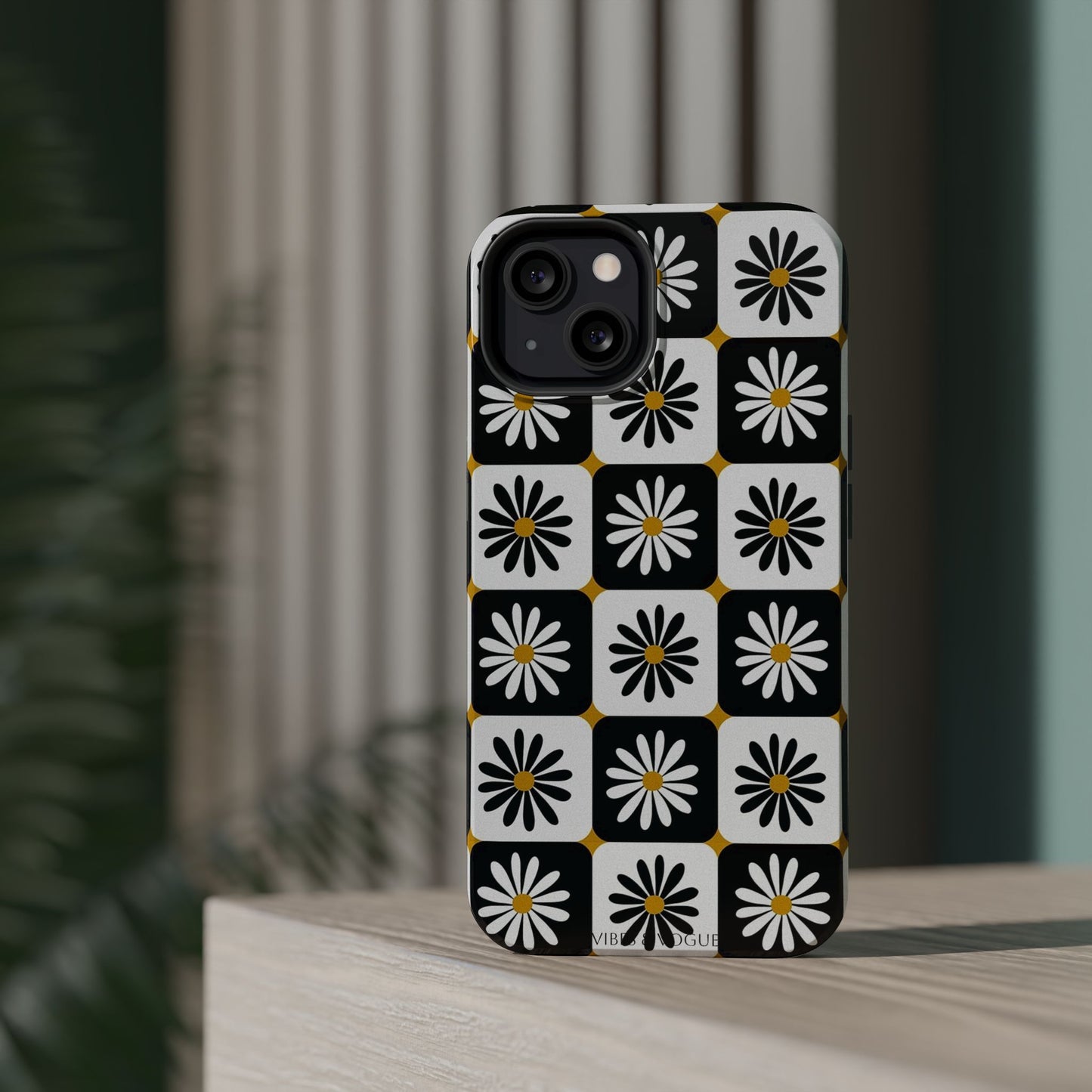 Retro Daisy Magnetic Tough Case - Stylish Protection for Your Phone