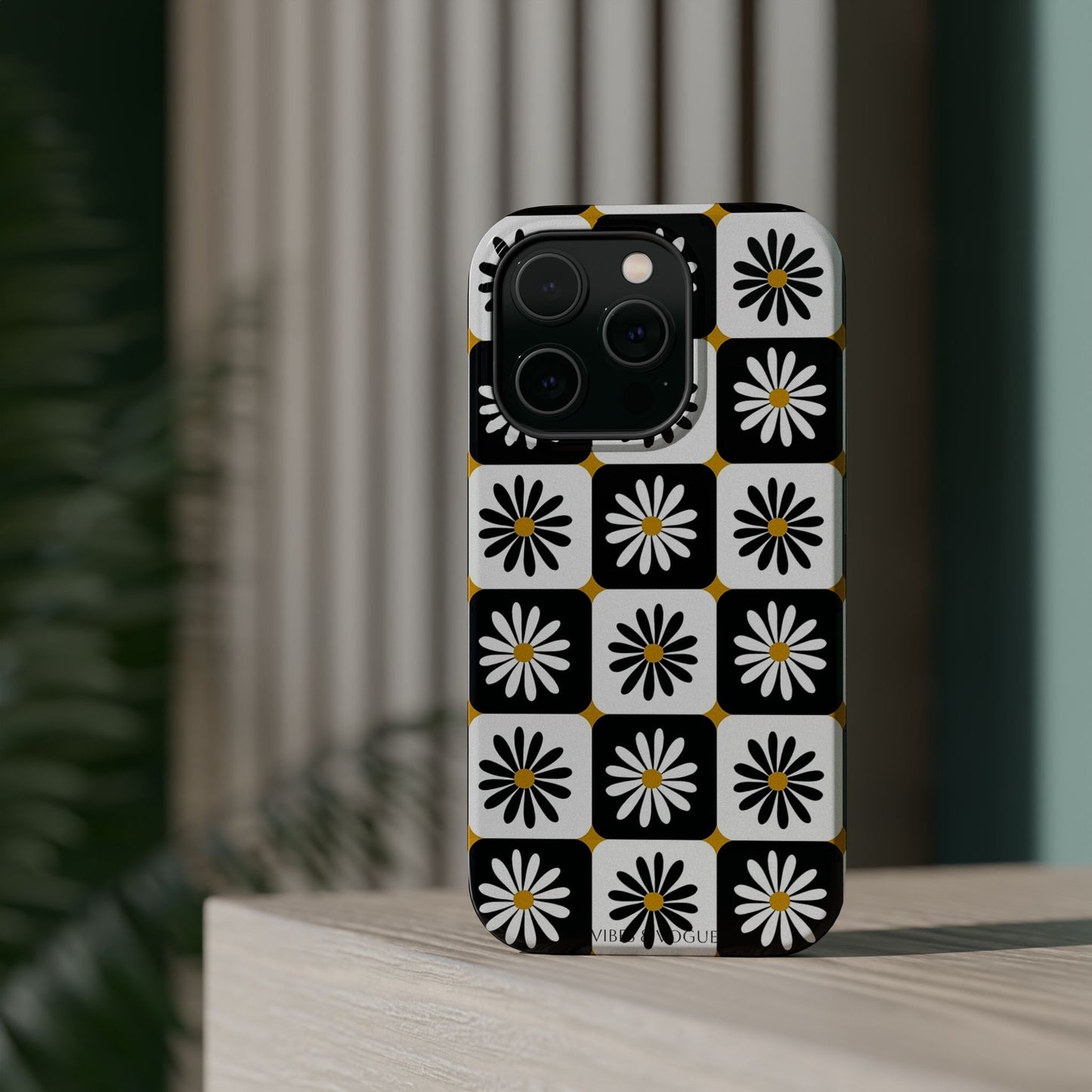 Retro Daisy Magnetic Tough Case - Stylish Protection for Your Phone