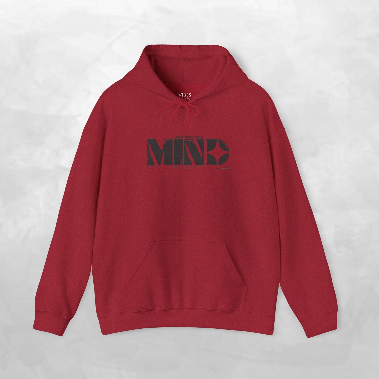 Mind Logo Hoodie — Minimalist Black Typography Pullover