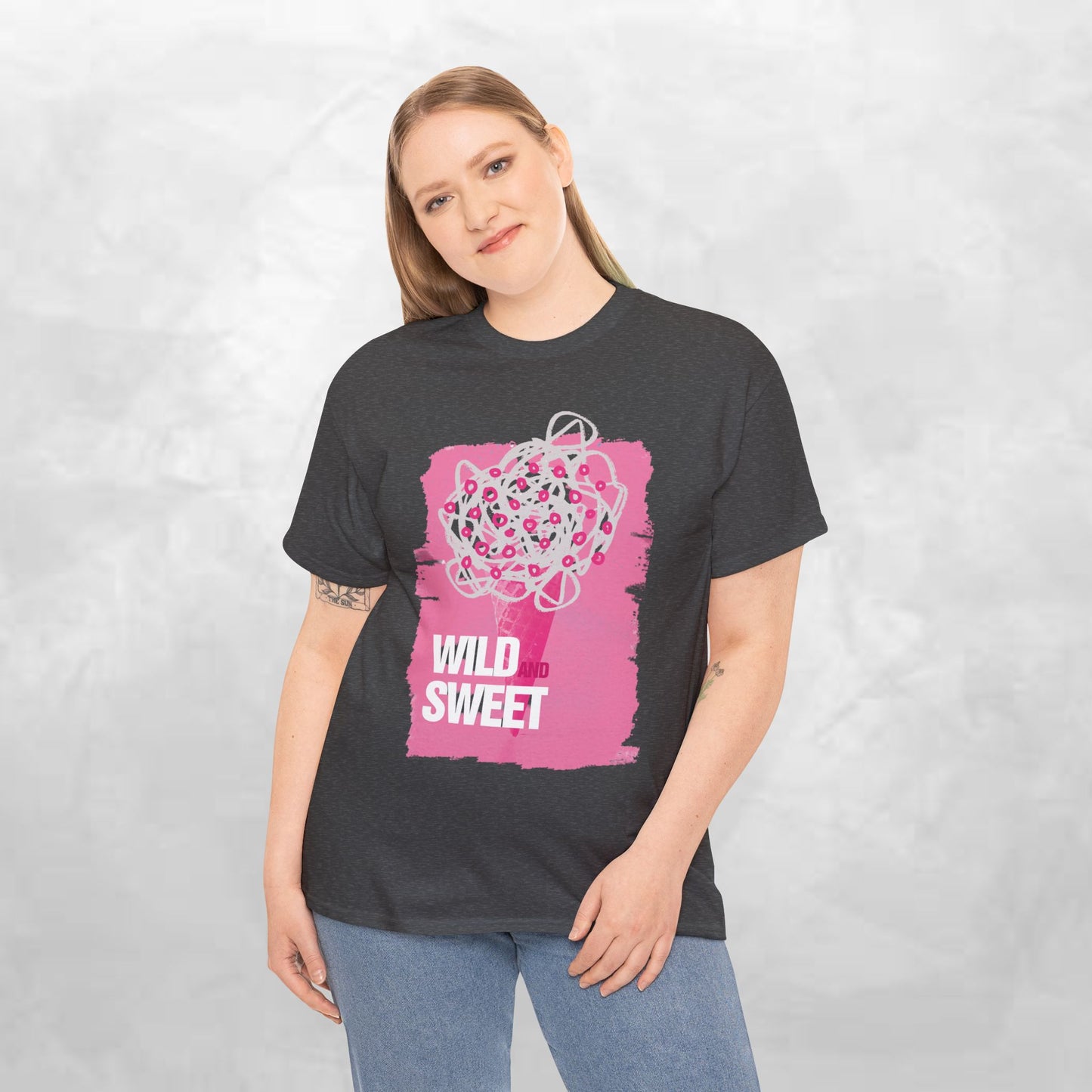 Wild and Sweet Unisex Heavy Cotton Tee - Playful Graphic Shirt for Fun-Loving Individuals