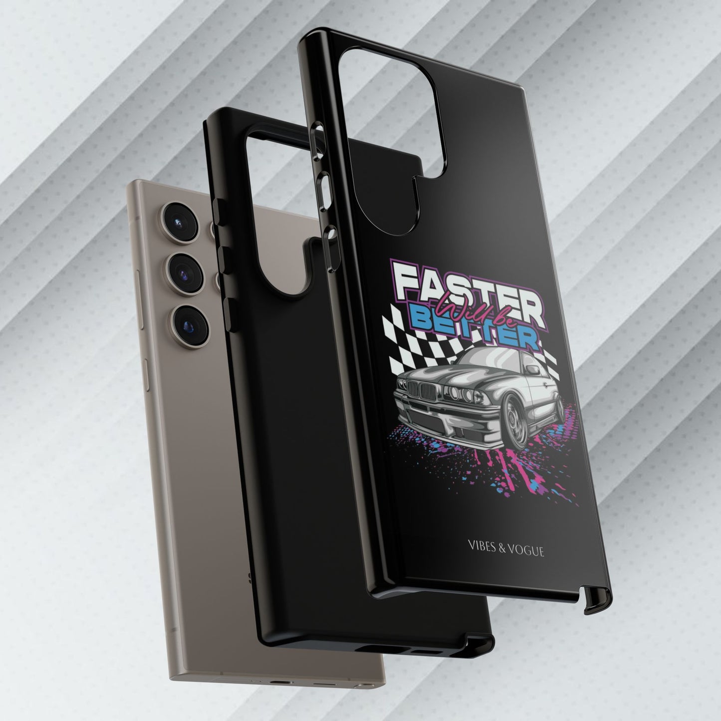 Racing Phone Case - 'Faster Is Better' Design for Car Enthusiasts