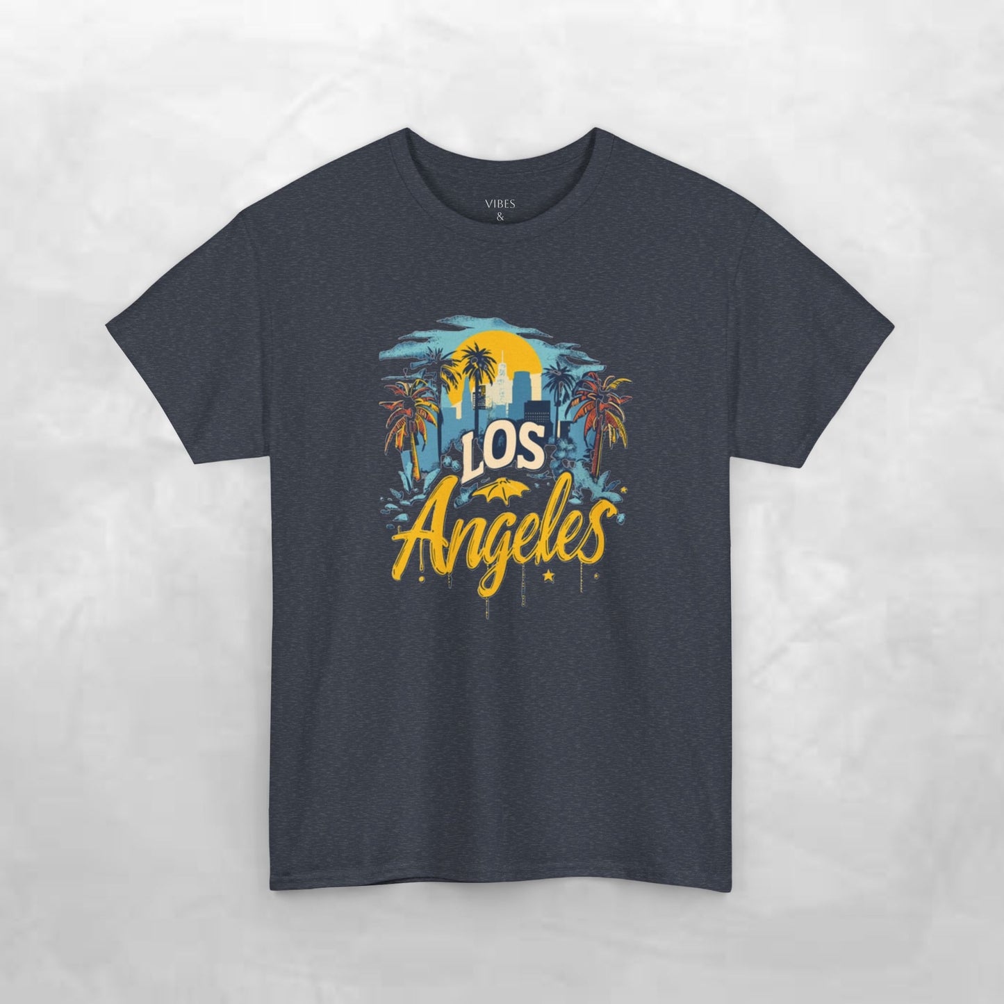 Los Angeles Sunset Unisex Heavy Cotton Tee - Casual Comfortable Streetwear