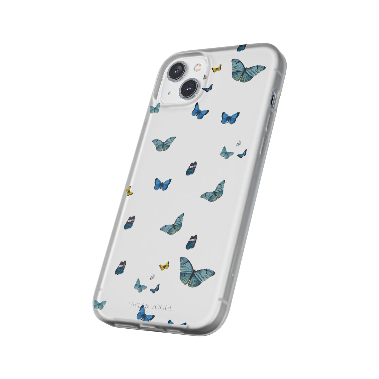 Butterfly Vibes Phone Case, Flexible Phone Cover, Elegant Phone Accessory, Gift for Nature Lovers, Spring Decor, Eco-Friendly Case