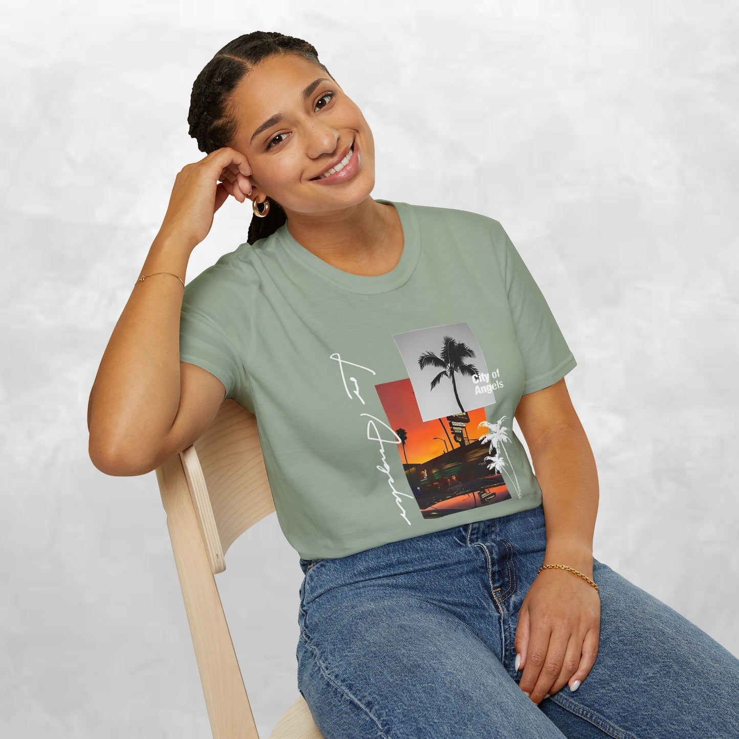 T-Shirt — Tropical Sunset Los Angeles Palm Tree Tee