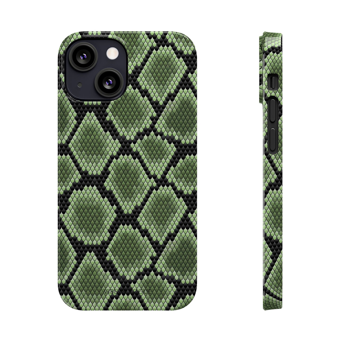 Sleek Green Snake Skin Slim Phone Case - Stylish & Protective for All Occasions