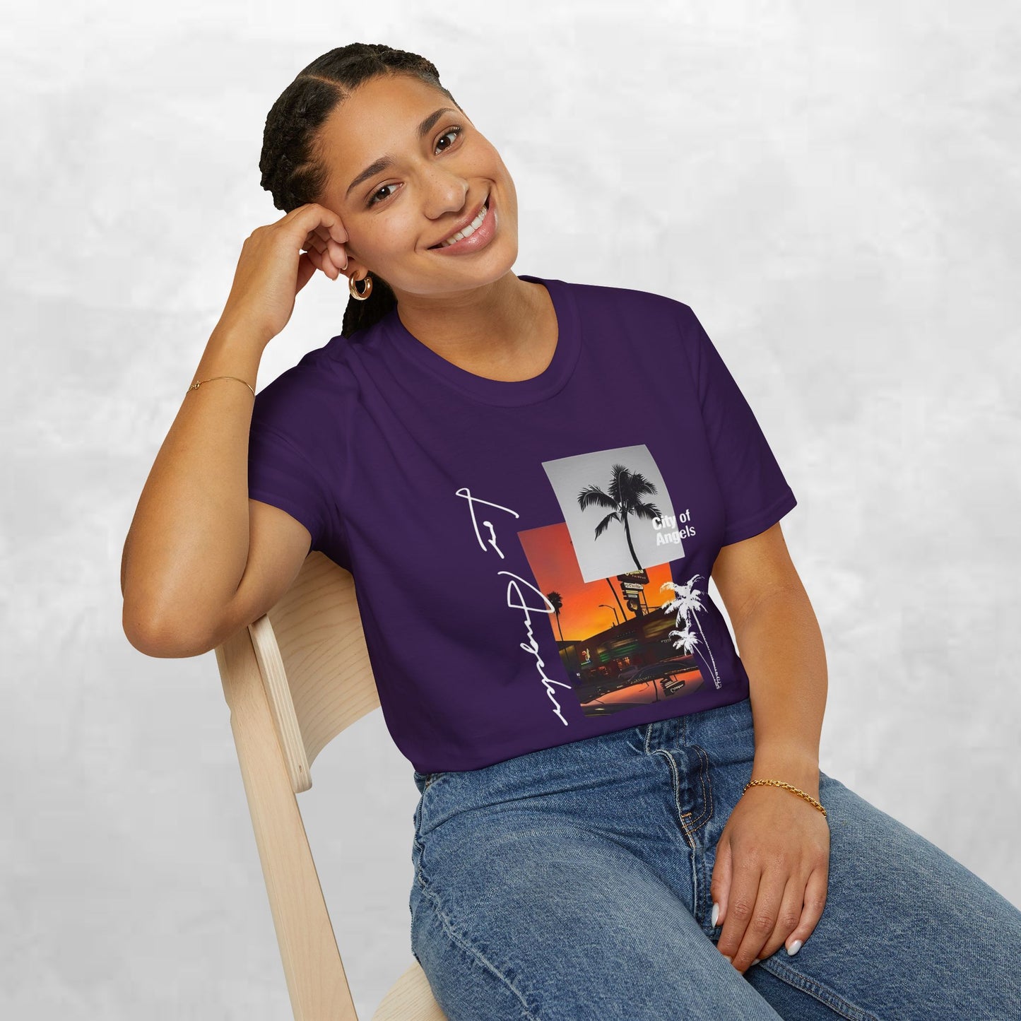 T-Shirt — Tropical Sunset Los Angeles Palm Tree Tee