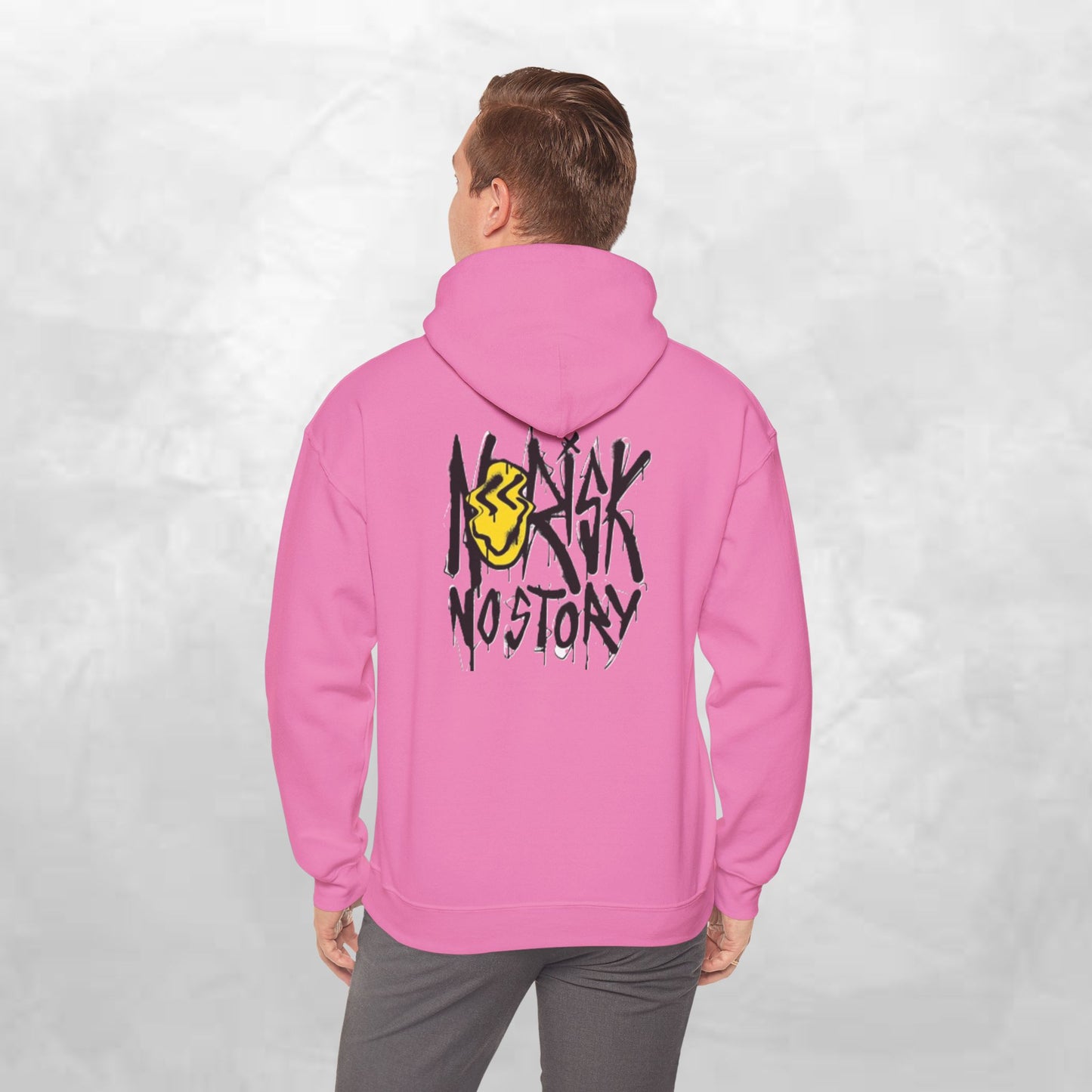 Unisex Heavy Blend Hooded Sweatshirt, Cozy Casual Wear, Trendy Street Style, Gift for Friends, Vibes & Vogue Design, Norisk No Story Hoodie