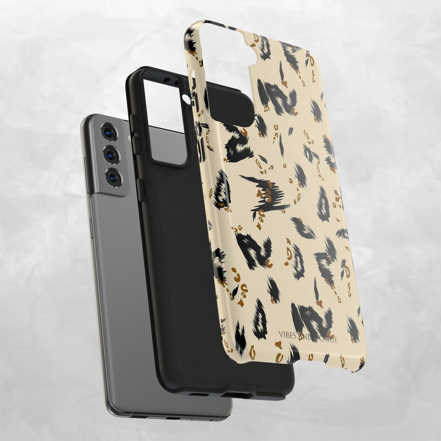 Leopard Splash Tough Phone Case — Protective Animal Print iPhone Cover
