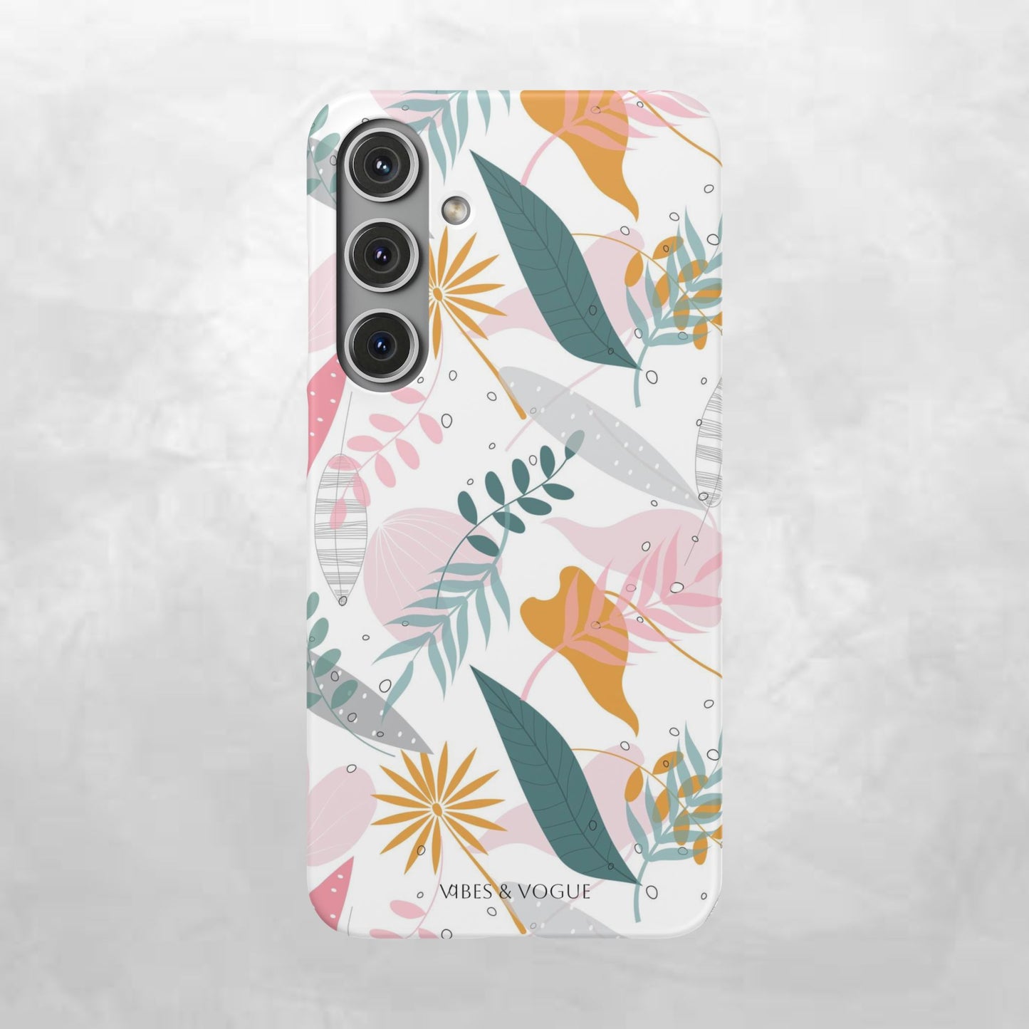 Floral Snap Case - Stylish Phone Protector with Botanical Design