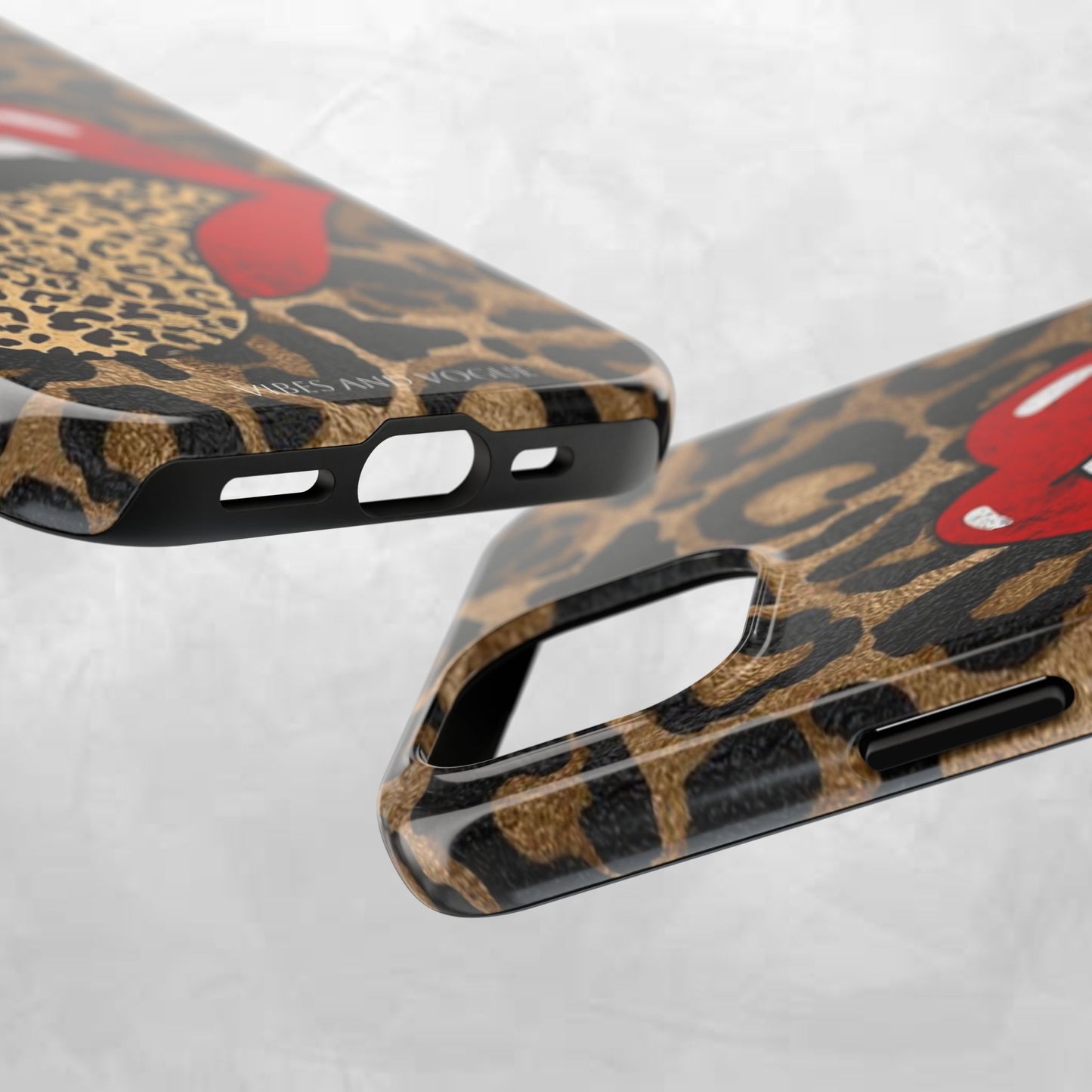 Leopard Lip Tough Phone Case — Bold Animal Print Phone Cover