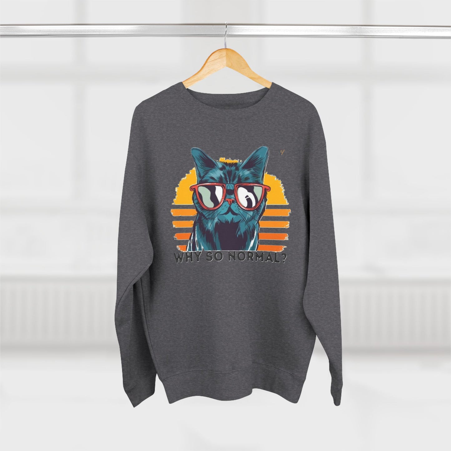 Funny Cat Crewneck Sweatshirt - 'Why So Normal?' - Unisex Casual Apparel