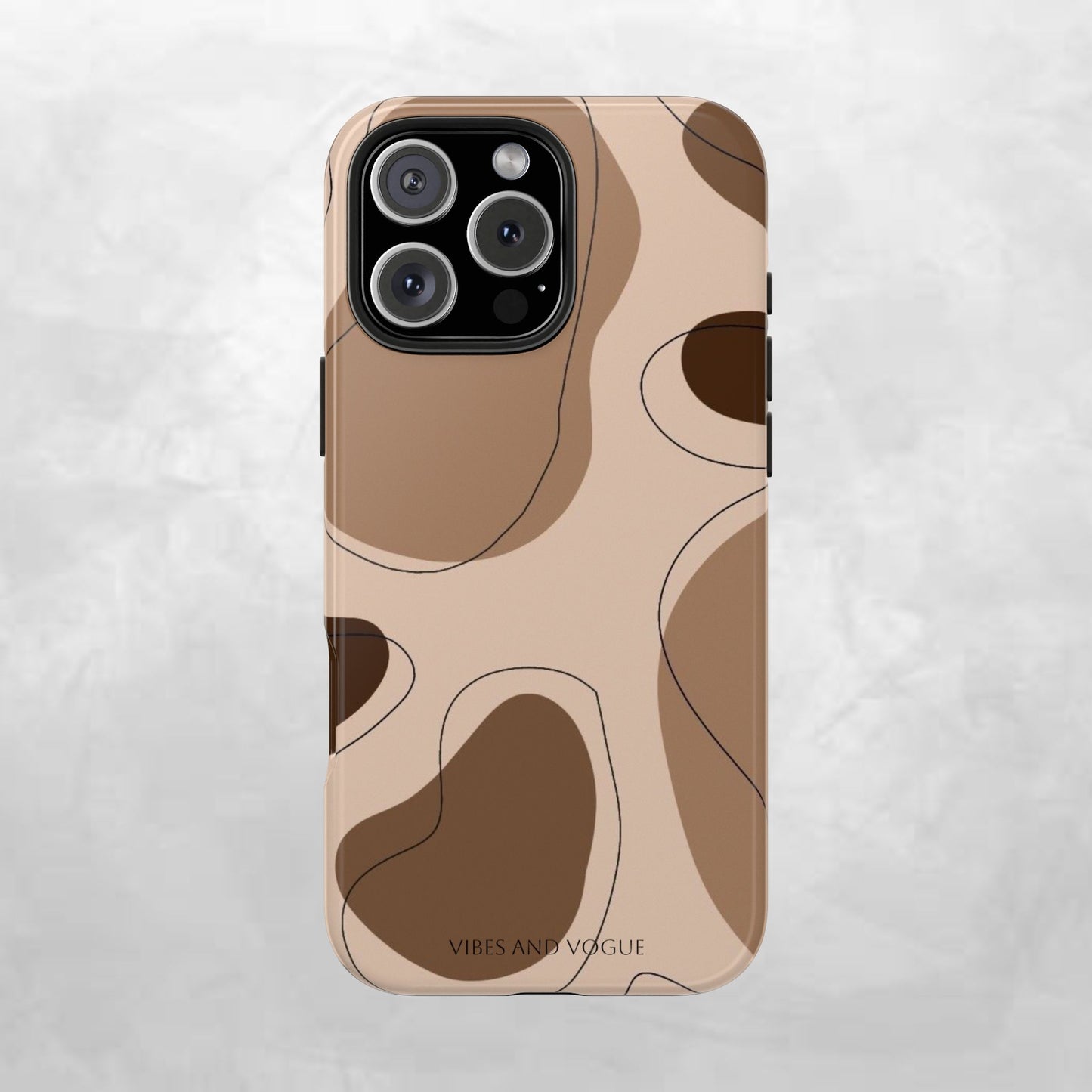 Abstract Brown Cowhide Tough Phone Case