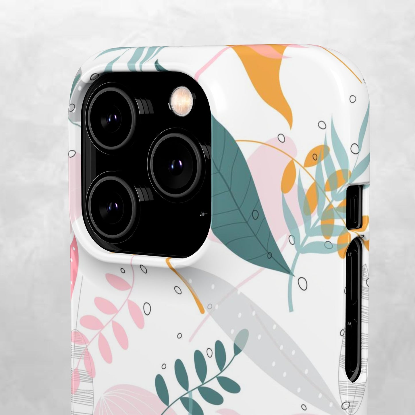 Floral Snap Case - Stylish Phone Protector with Botanical Design