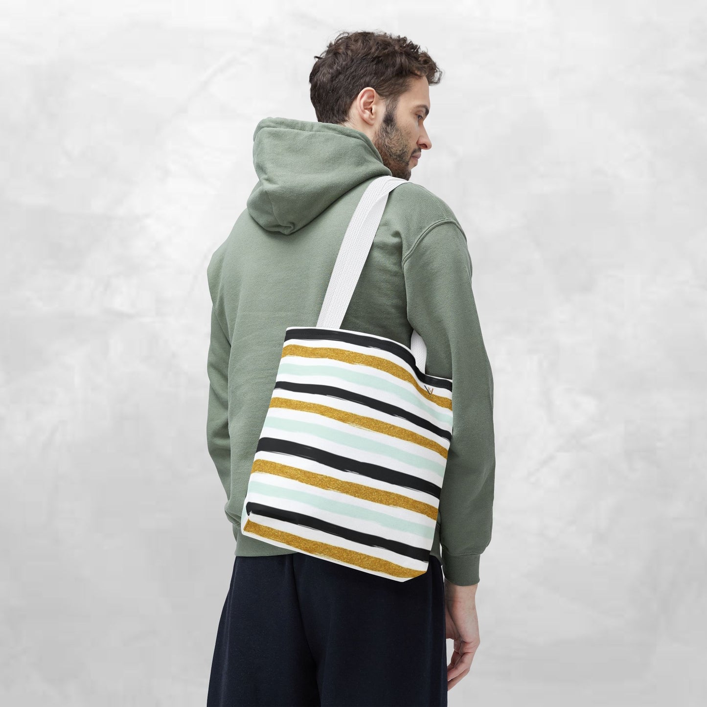 Chic Striped Tote Bag, Stylish Handbag, Casual Carryall, Everyday Shopper, Gift for Her, Beach Bag, Fashion Accessory