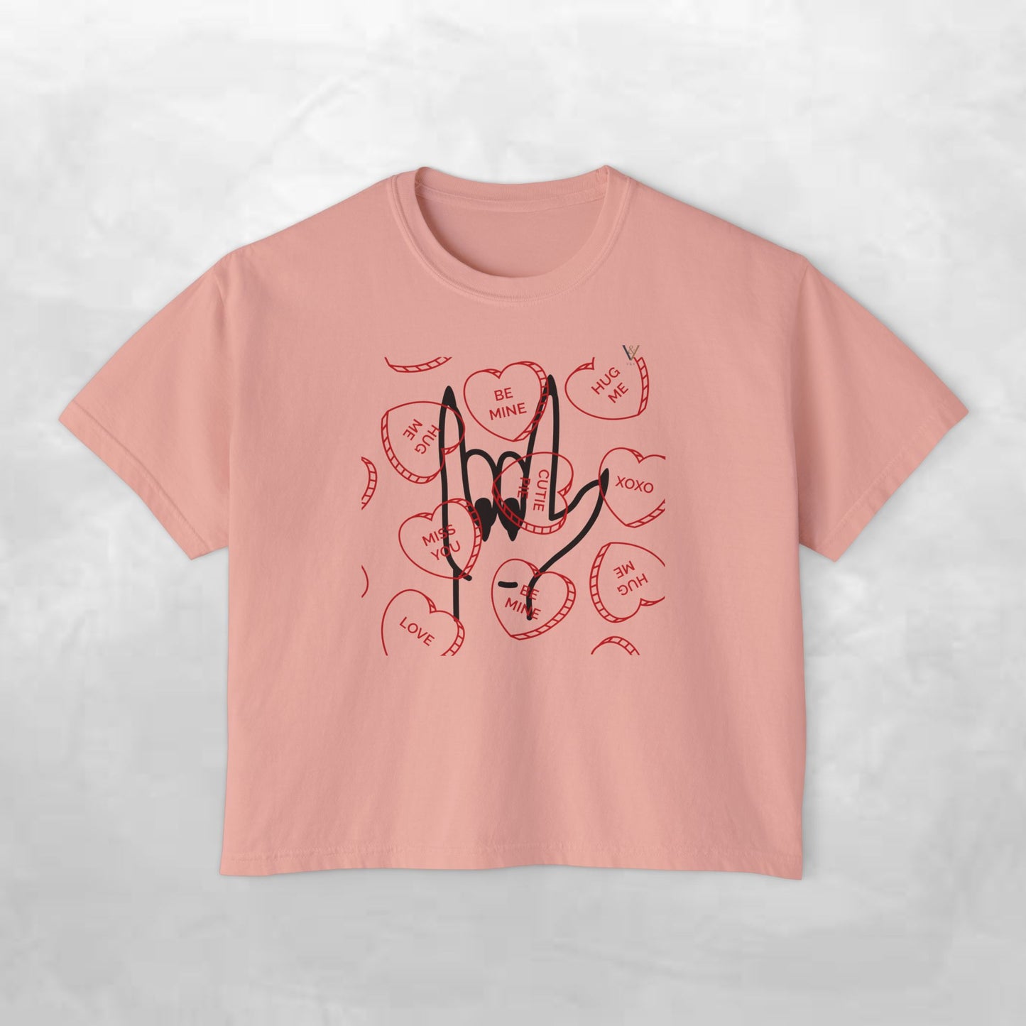 Women's Boxy Tee - Love You Graphic T-Shirt for Valentine's Day & Everyday Wear