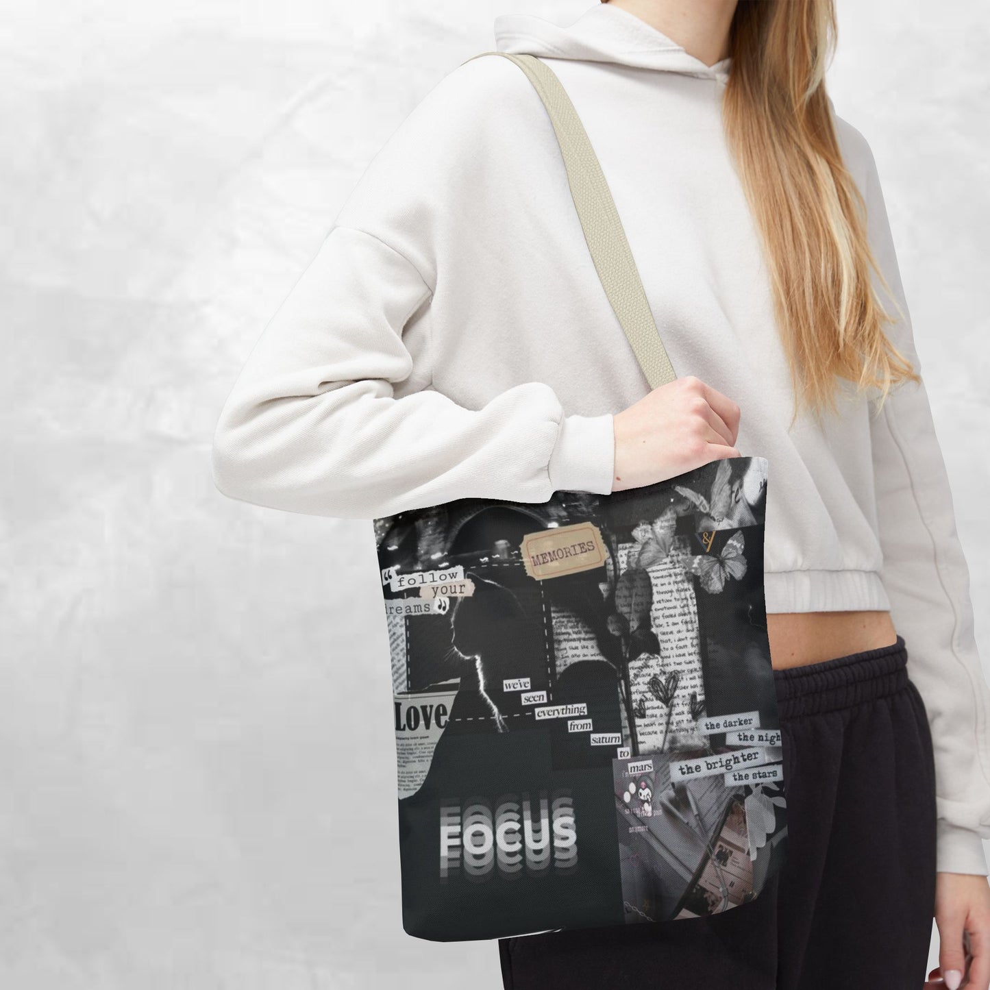 Artistic Tote Bag | Vintage Aesthetic, Collage Design, Sustainable Fashion, Trendy Gift, Eco-Friendly Accessory