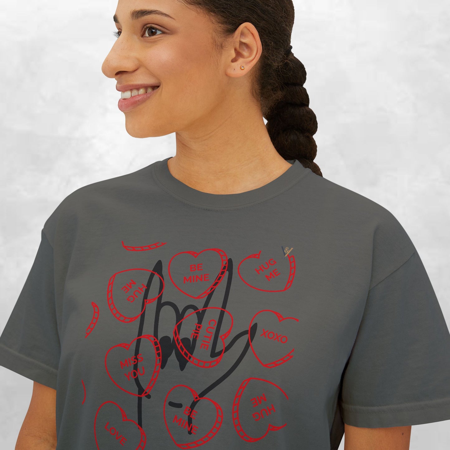 Women's Boxy Tee - Love You Graphic T-Shirt for Valentine's Day & Everyday Wear