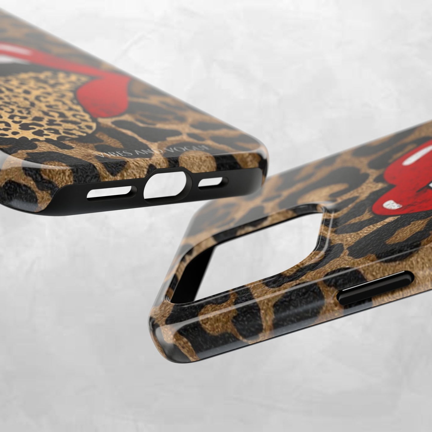 Leopard Lip Tough Phone Case — Bold Animal Print Phone Cover