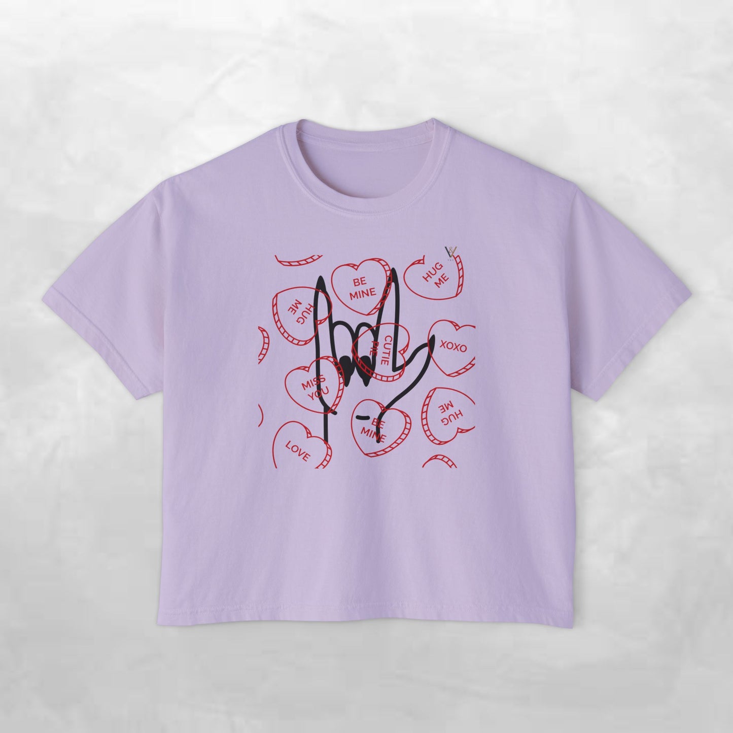 Women's Boxy Tee - Love You Graphic T-Shirt for Valentine's Day & Everyday Wear