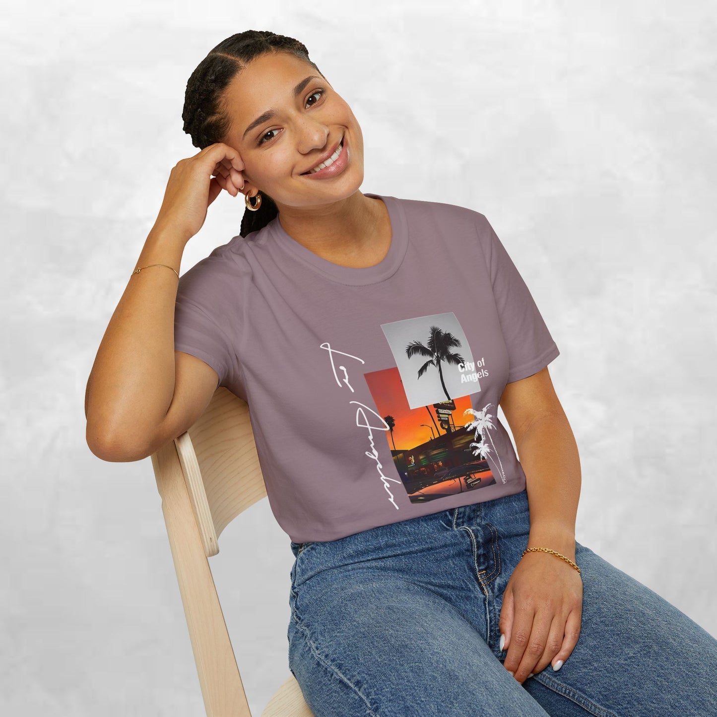 T-Shirt — Tropical Sunset Los Angeles Palm Tree Tee