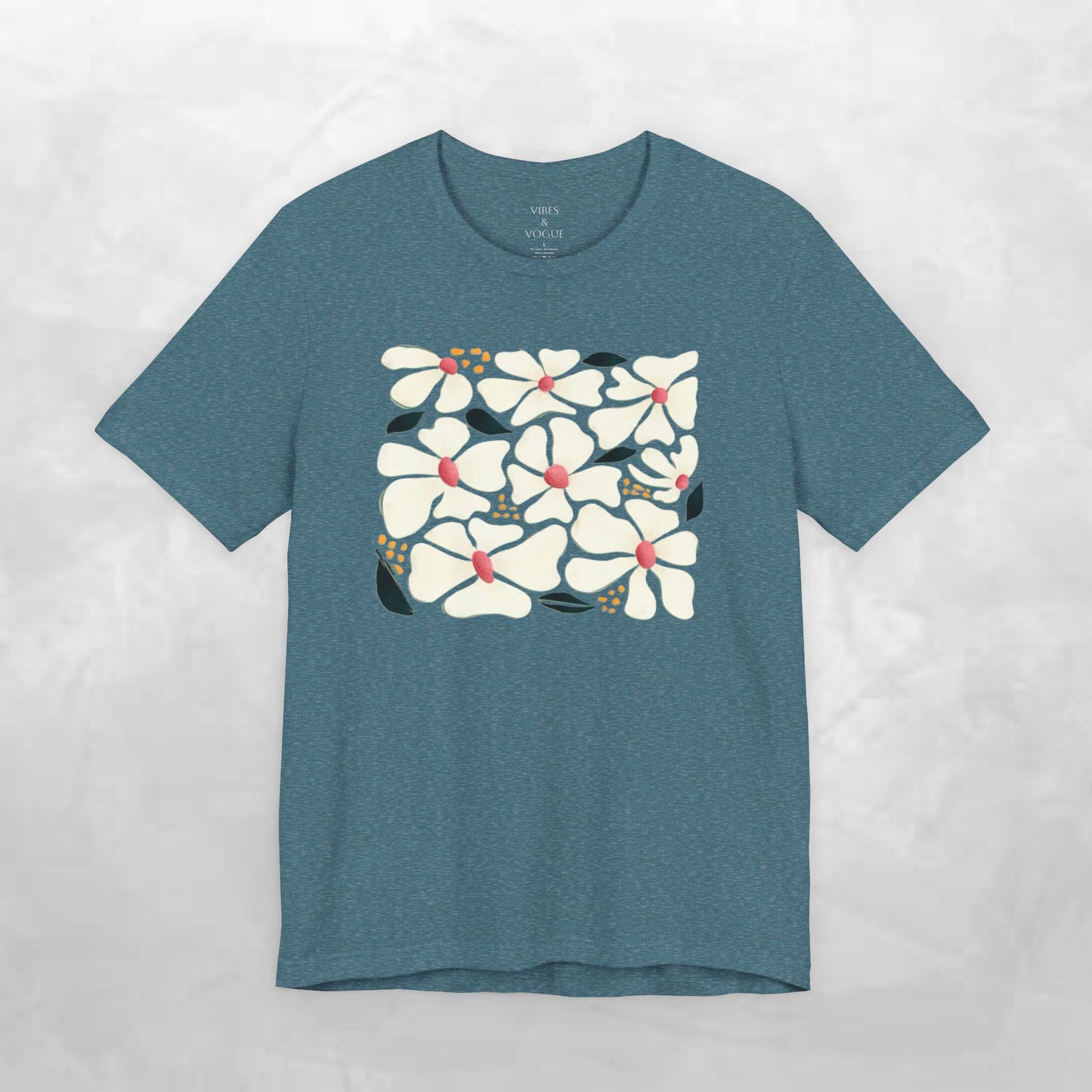 Vibrant Floral Unisex Tee, Casual Summer Shirt, Gift for Flower Lovers, Beachwear, Relaxed Fit, Everyday Comfort