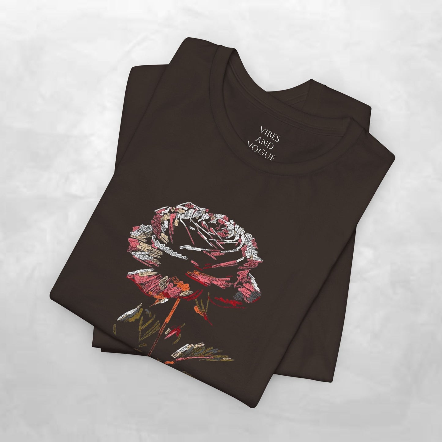 Vintage Rose Tee — Dark Floral Graphic T-Shirt