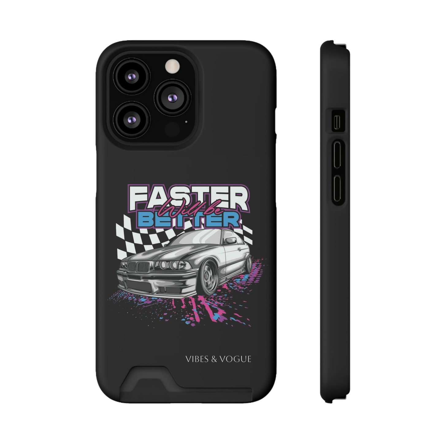 Racer Phone Case with Card Holder - Fast & Furious Motif