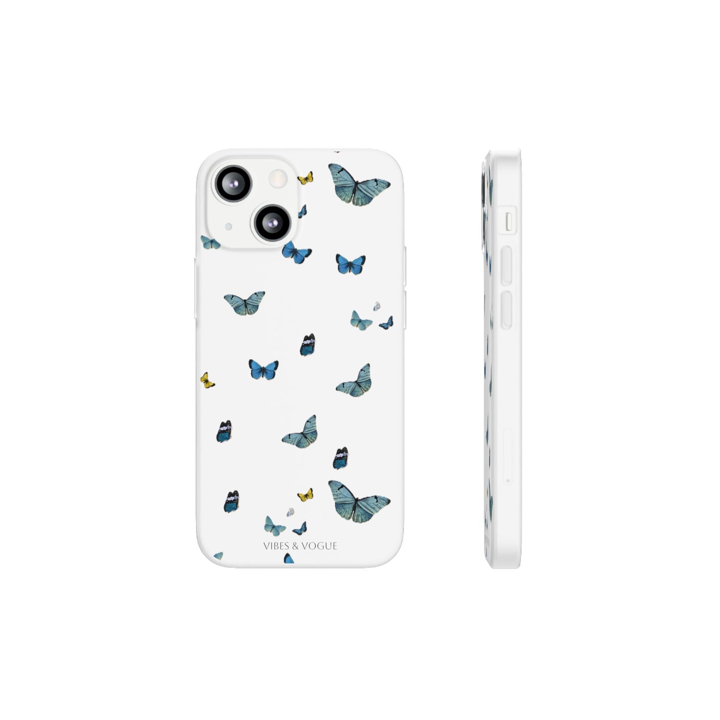 Butterfly Vibes Phone Case, Flexible Phone Cover, Elegant Phone Accessory, Gift for Nature Lovers, Spring Decor, Eco-Friendly Case