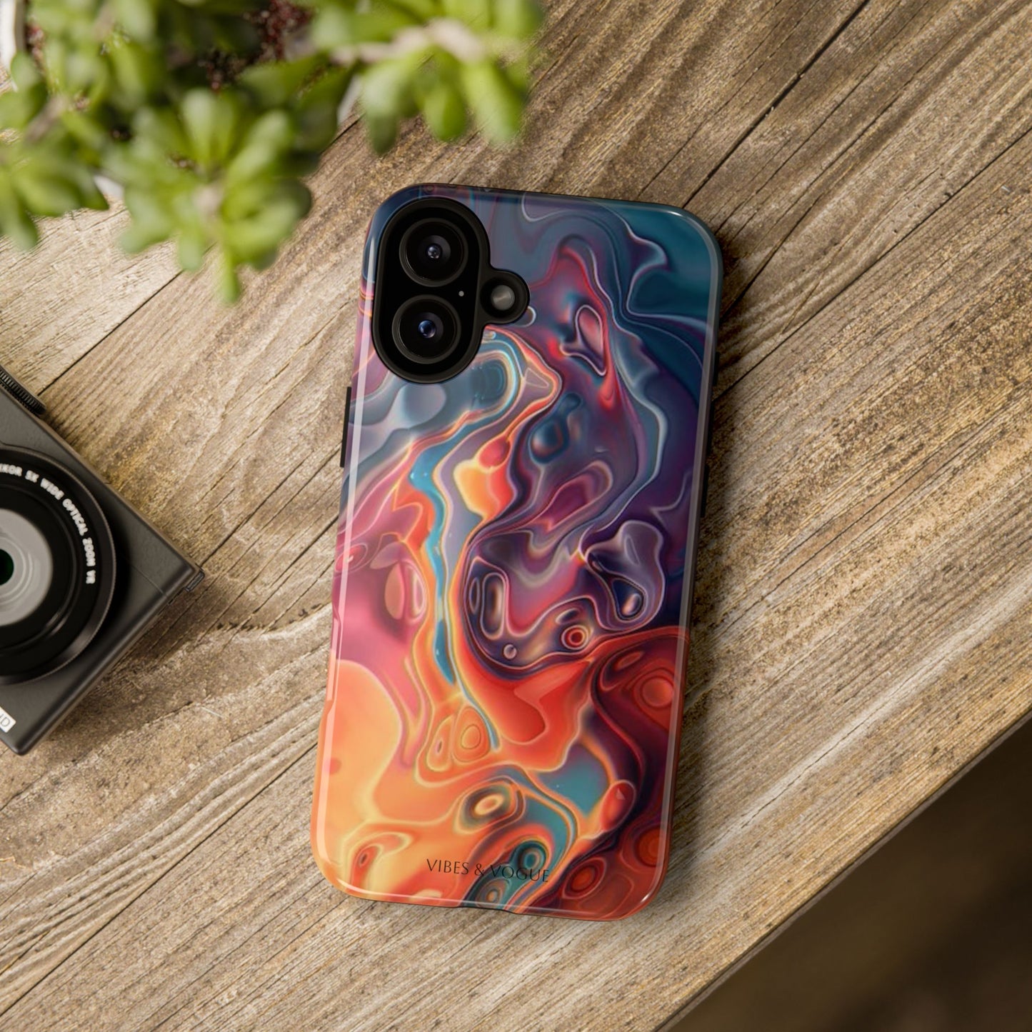 Colorful Phone Case, Abstract Print Cover, Tough Cases for Protection, Gift for Her, Modern Design, Trendy Mobile Accessory