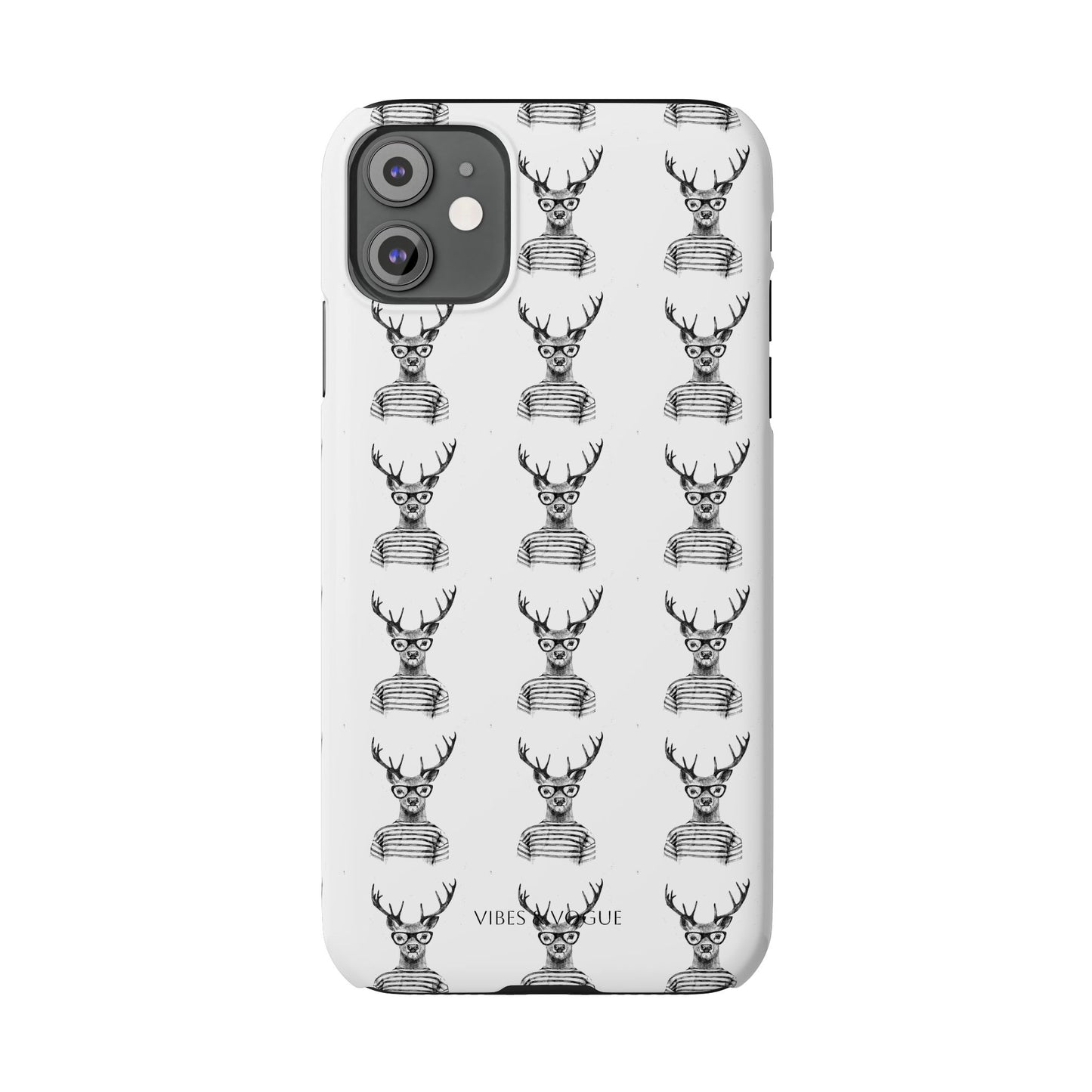 Stylish Slim Phone Case with Cool Stag Design