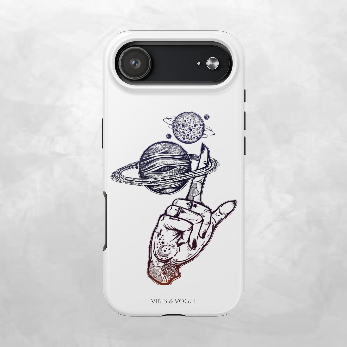 Cosmic Tattoo Phone Case, Unique Galaxy Cell Phone Cover, Gift for Astronomers, Trendy Space Phone Protector, Birthday and Holiday Gift