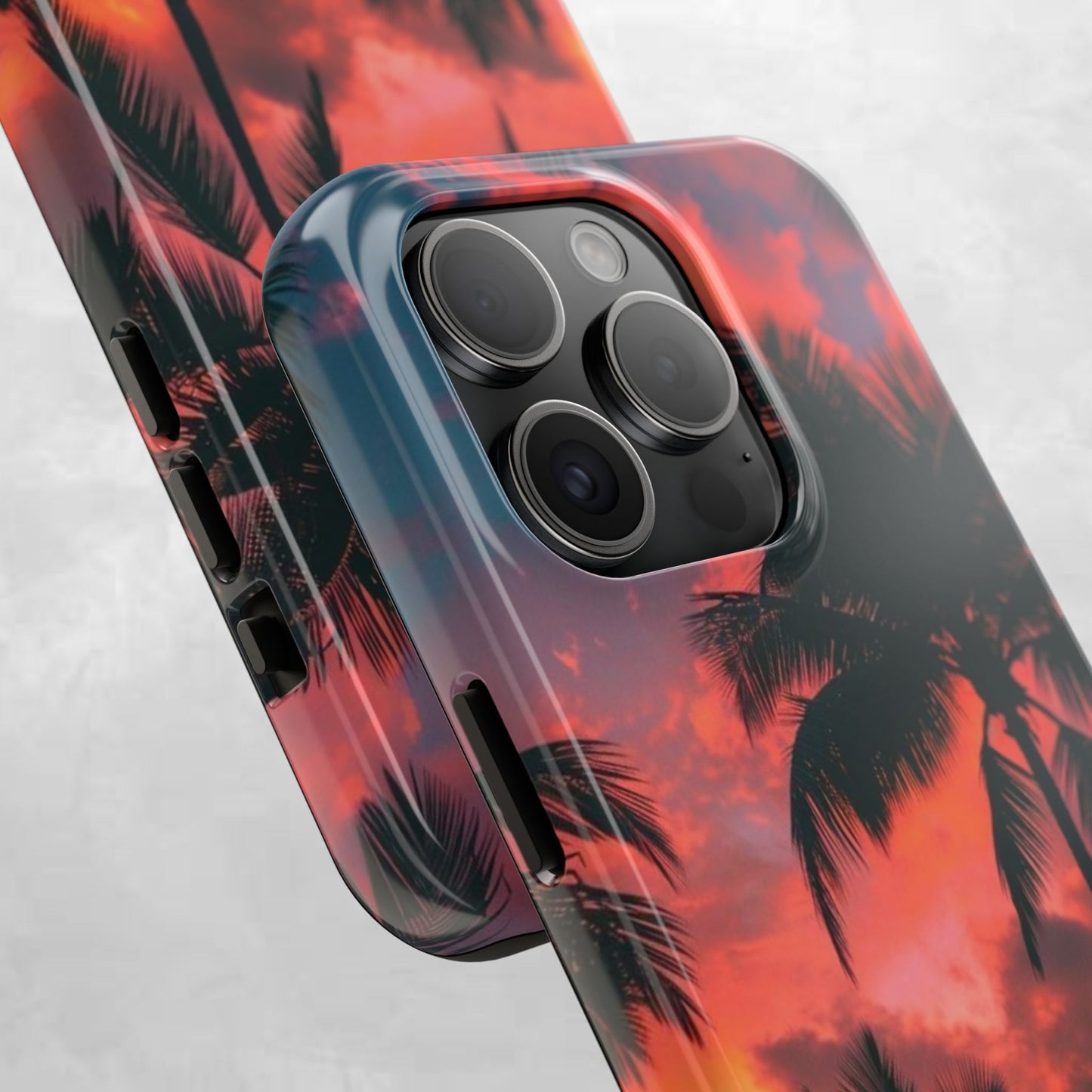 Tropical Sunset Tough Phone Case — Palm Tree Sunset Protective Phone Cover