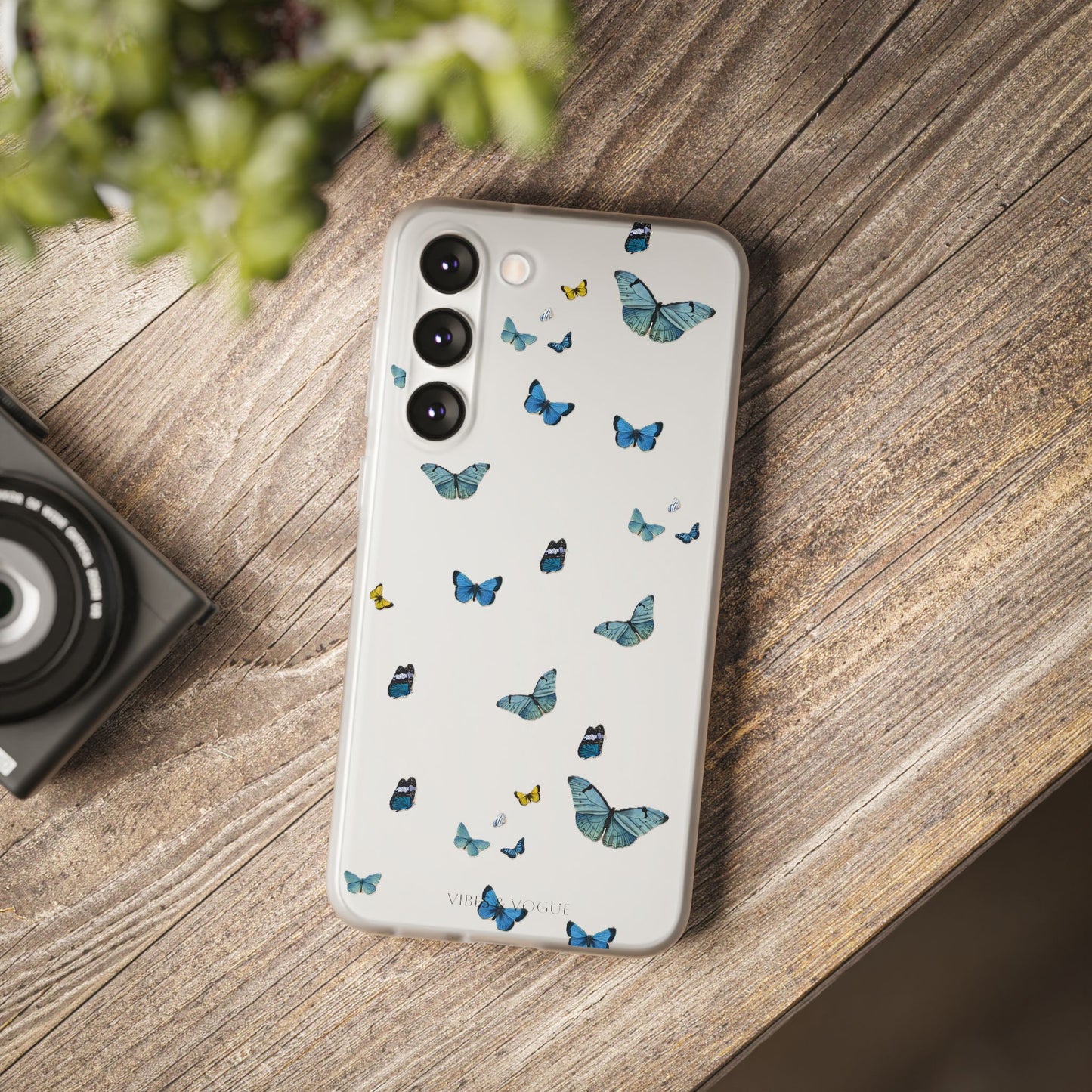 Butterfly Vibes Phone Case, Flexible Phone Cover, Elegant Phone Accessory, Gift for Nature Lovers, Spring Decor, Eco-Friendly Case