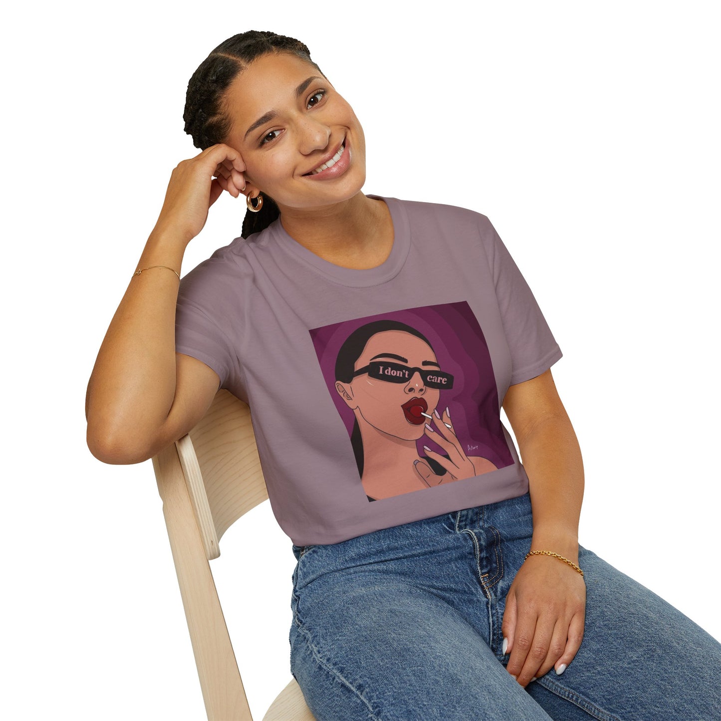 I Don't Care Graphic Unisex Softstyle T-Shirt – Casual Chic for Everyday Wear