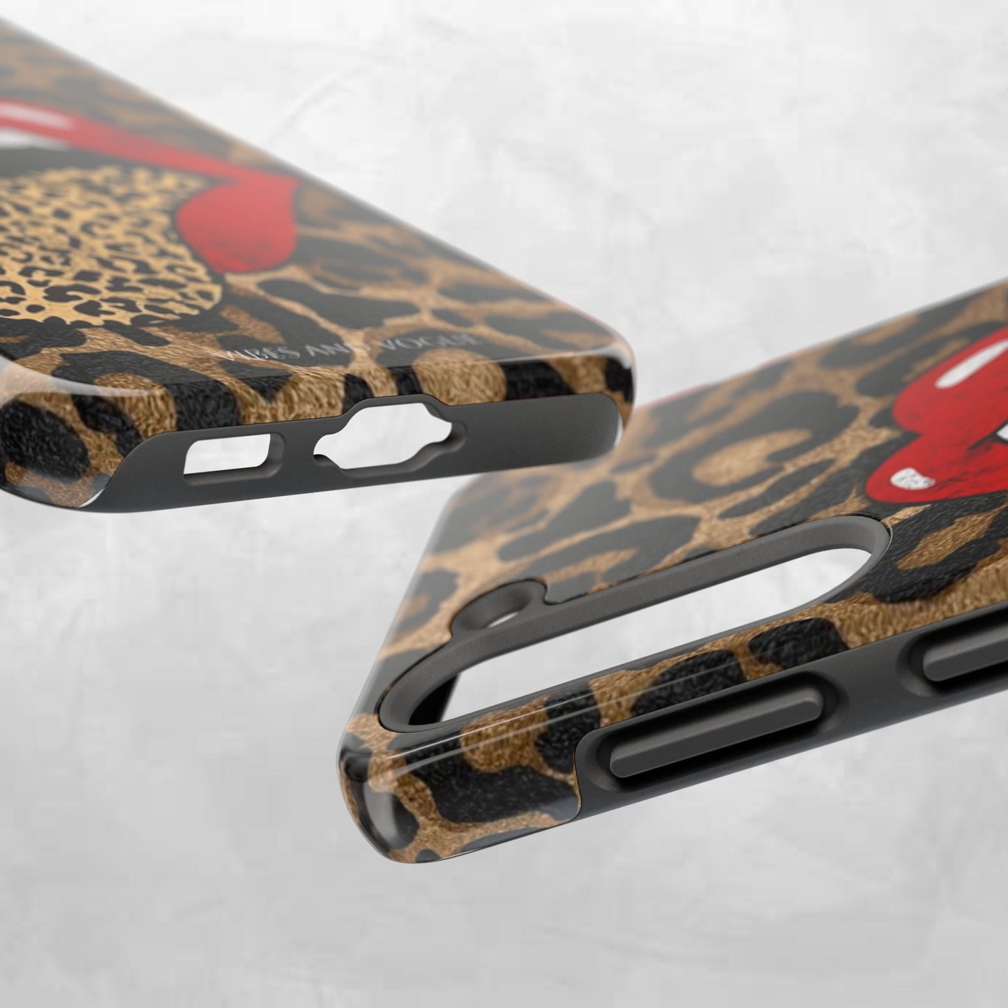Leopard Lip Tough Phone Case — Bold Animal Print Phone Cover