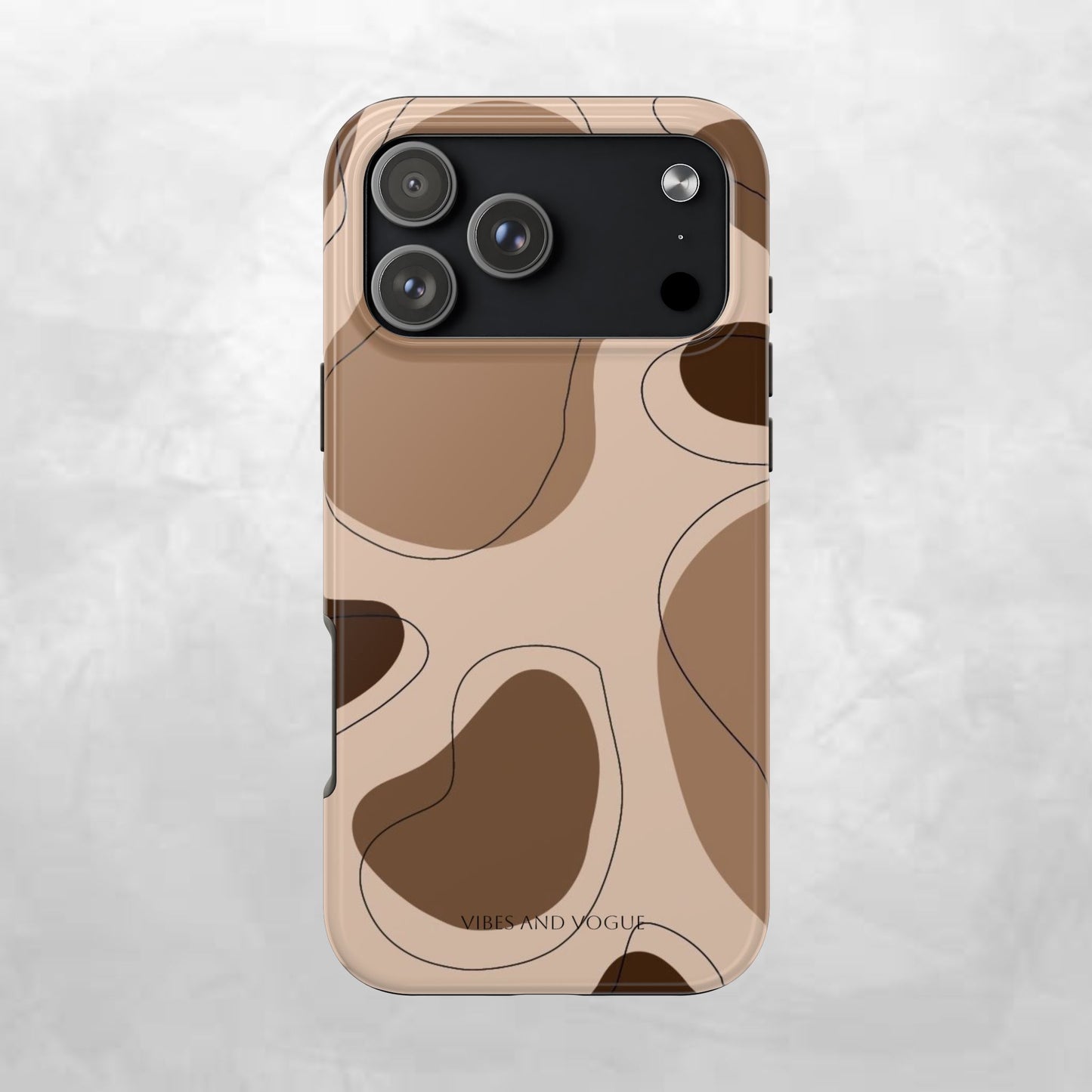 Abstract Brown Cowhide Tough Phone Case