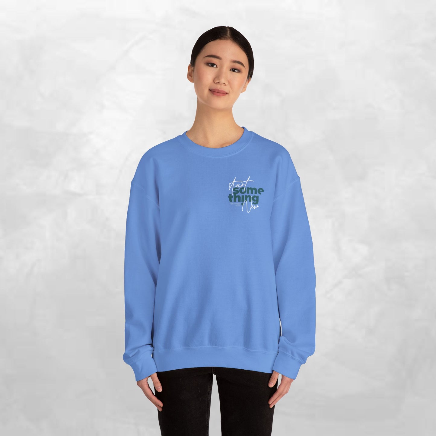 Minimal 'Do Something' Crewneck Sweatshirt