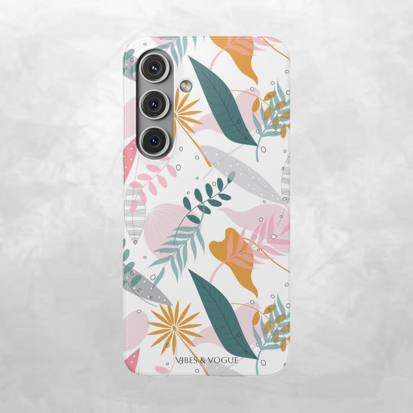 Floral Snap Case - Stylish Phone Protector with Botanical Design