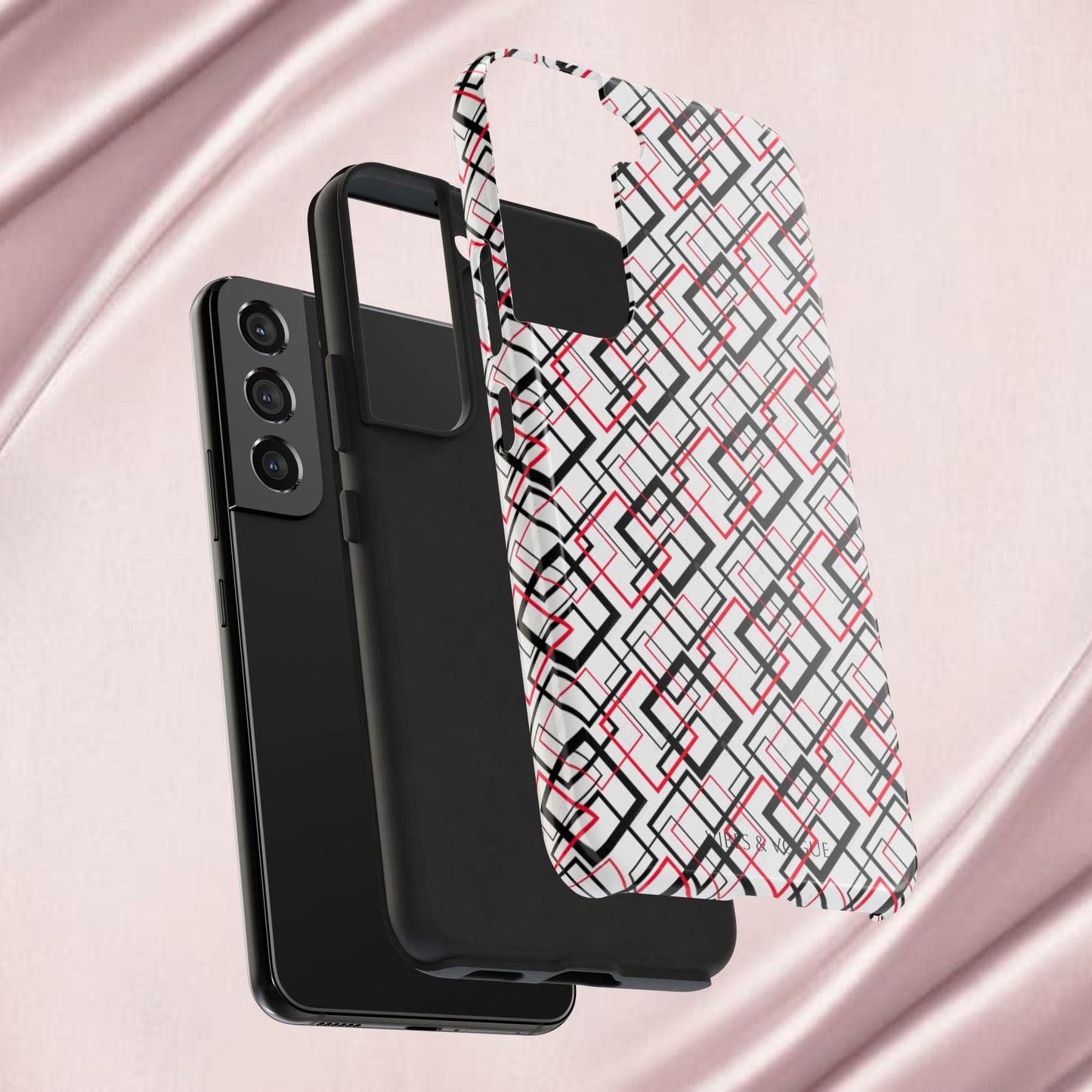 Stylish Geometric Tough Phone Case - Modern Design for Trendsetters