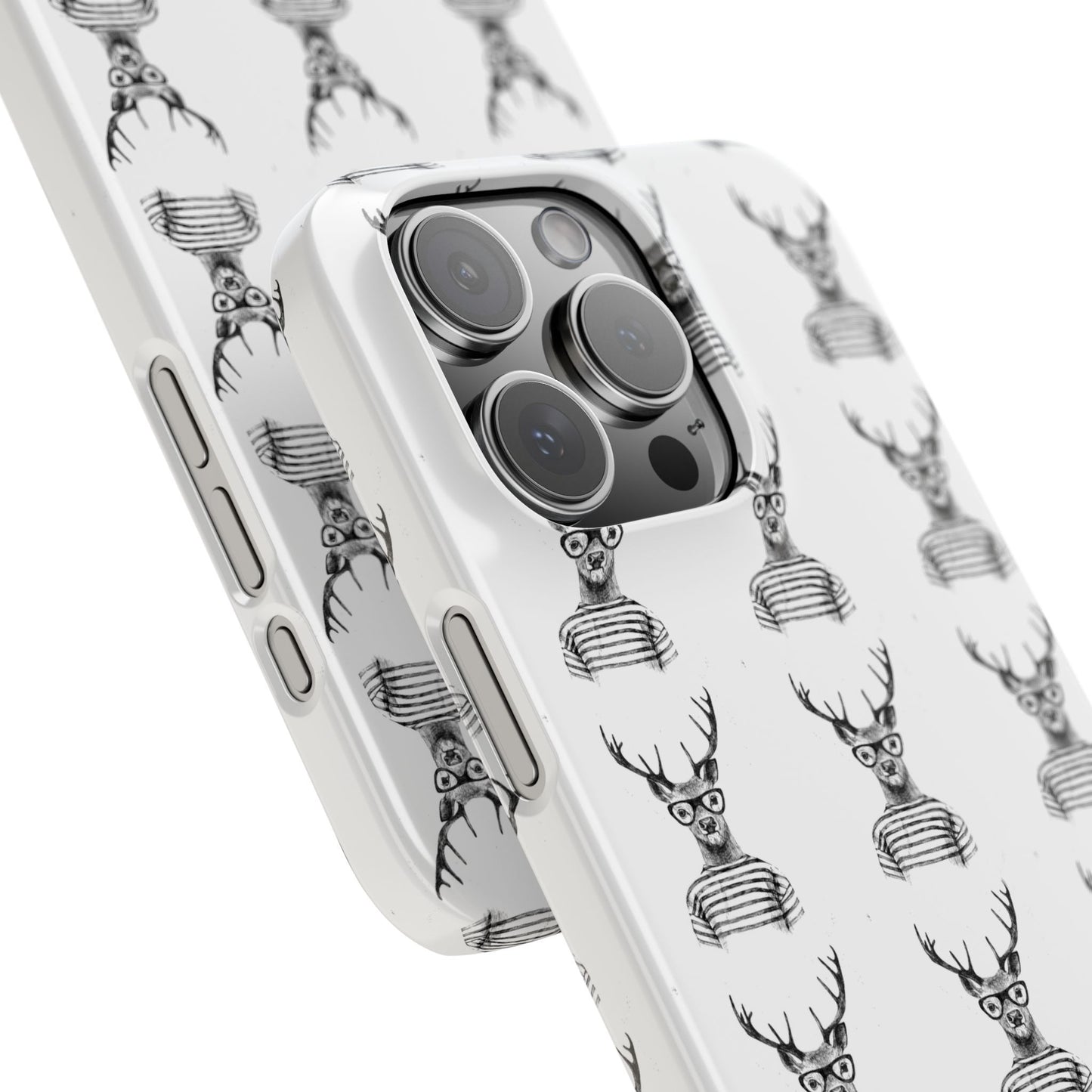 Stylish Slim Phone Case with Cool Stag Design
