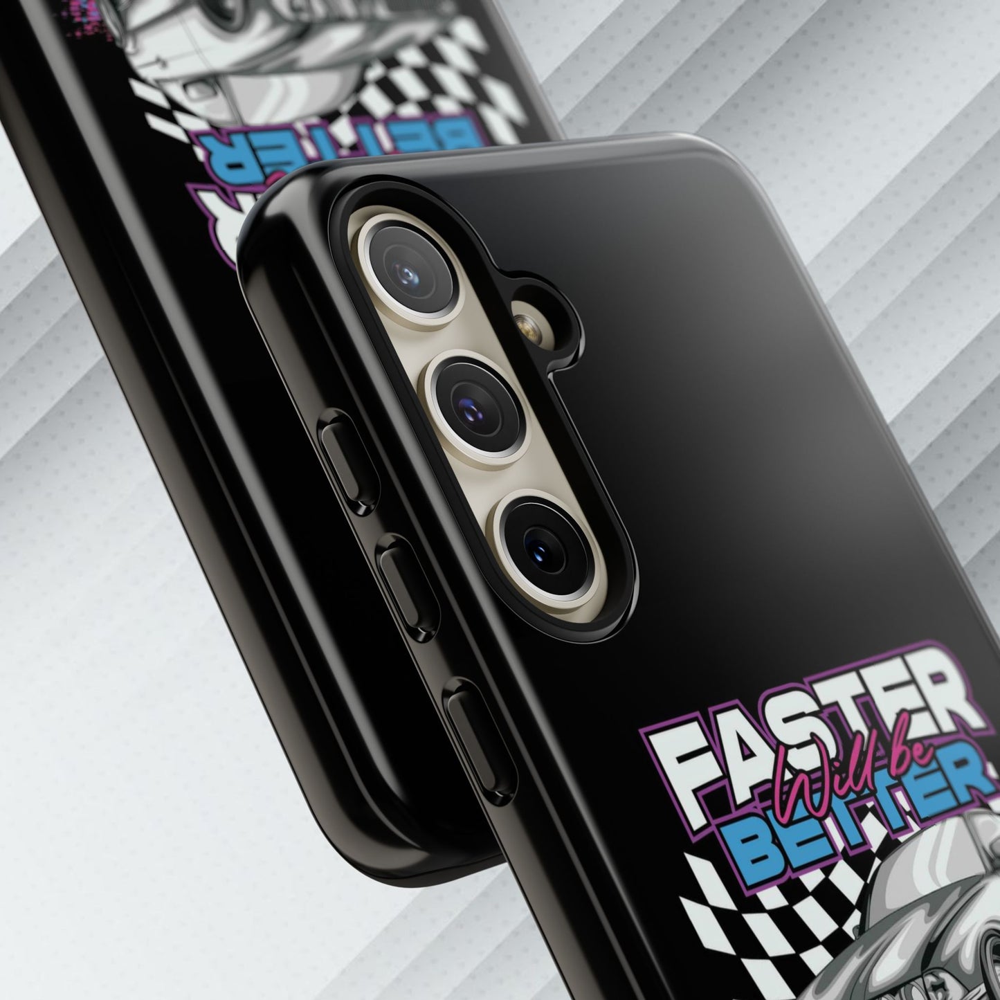 Racing Phone Case - 'Faster Is Better' Design for Car Enthusiasts