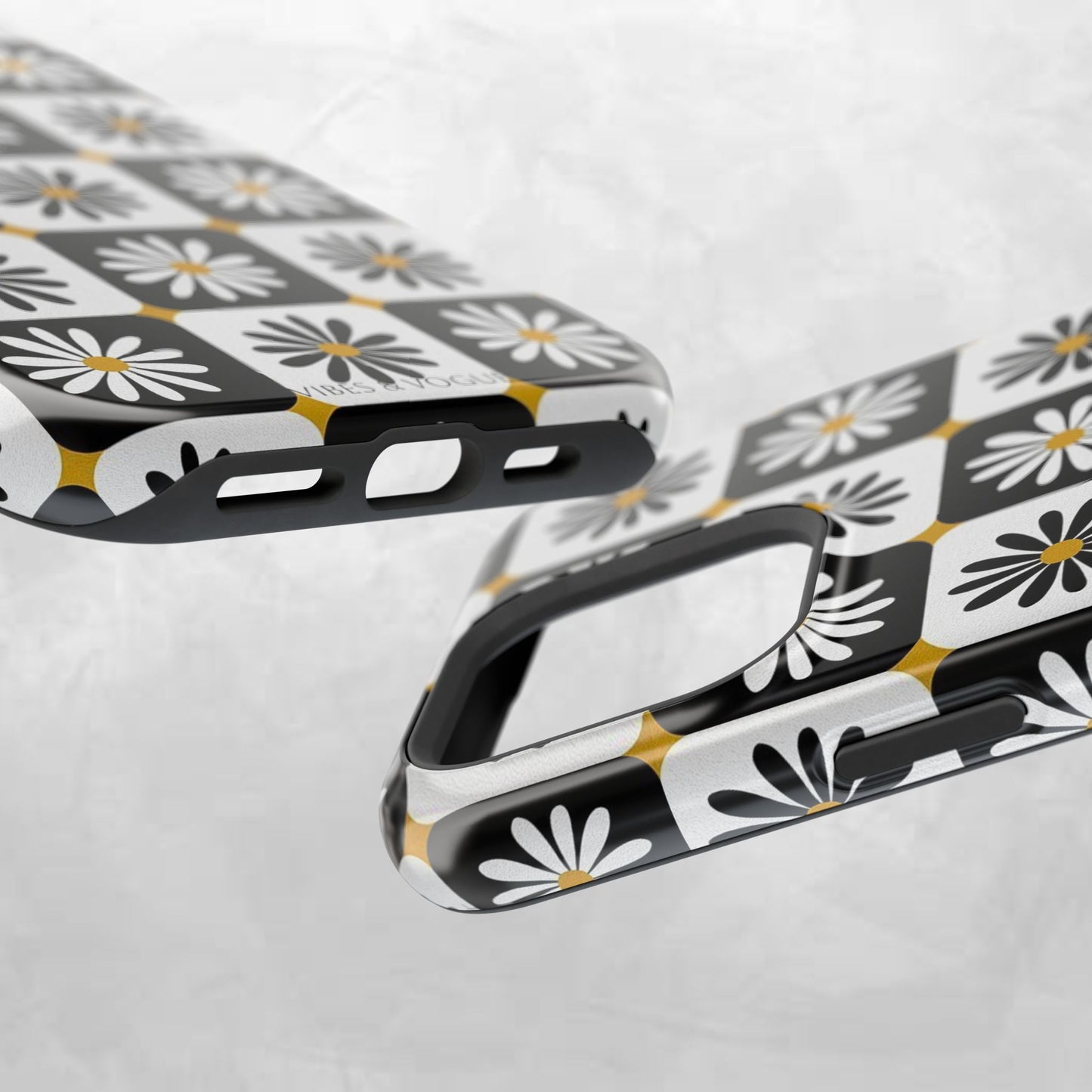 Retro Daisy Magnetic Tough Case - Stylish Protection for Your Phone