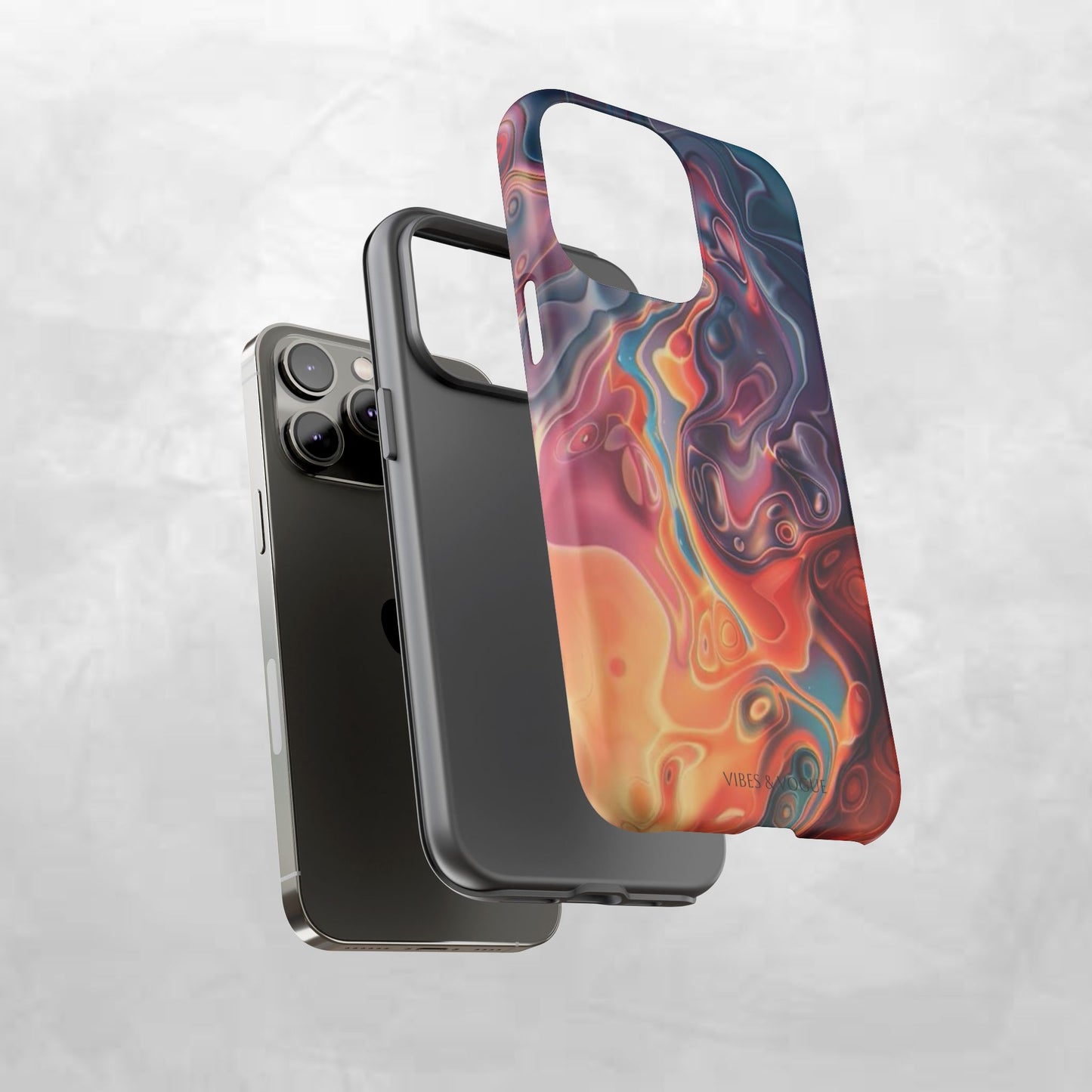 Colorful Phone Case, Abstract Print Cover, Tough Cases for Protection, Gift for Her, Modern Design, Trendy Mobile Accessory