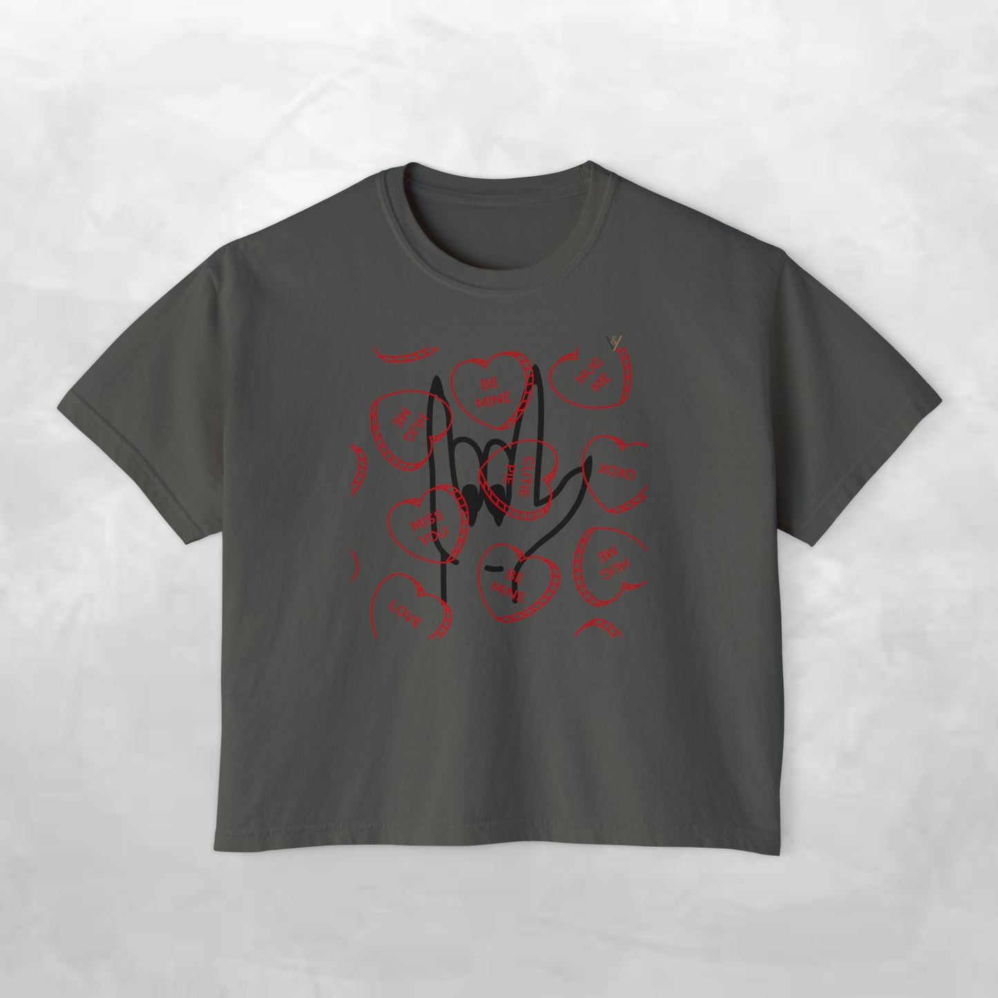 Women's Boxy Tee - Love You Graphic T-Shirt for Valentine's Day & Everyday Wear