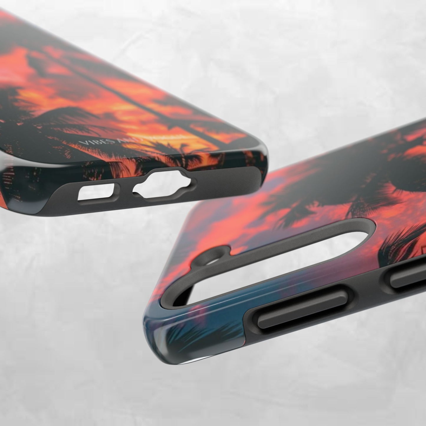 Tropical Sunset Tough Phone Case — Palm Tree Sunset Protective Phone Cover