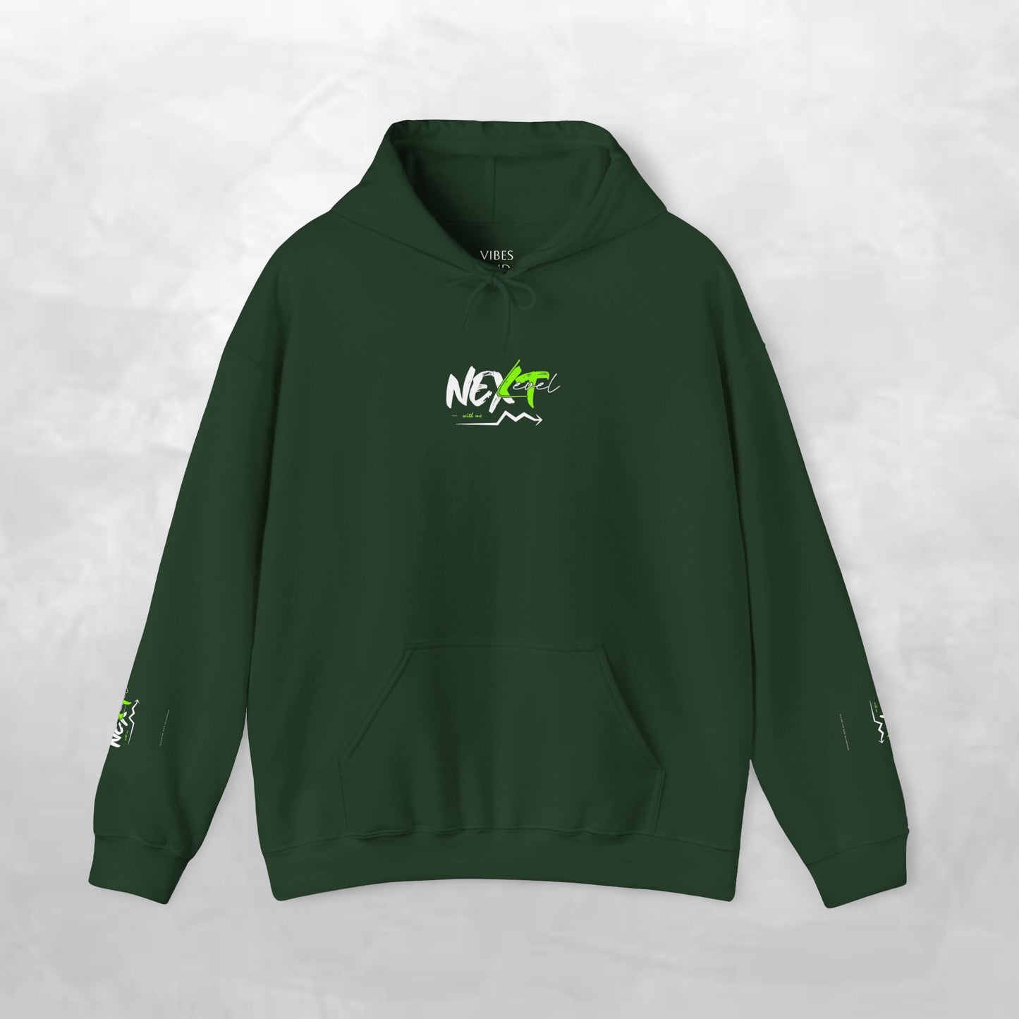 Next Wave Hoodie — Black Streetwear Hoodie with Neon Green Graphic